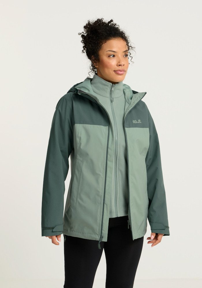 Jack Wolfskin 3-in-1-Funktionsjacke MOONRISE 2 3IN1 JKT W 3-in-1-Funktionsjacke, für Wandern und andere Outdoor-Aktivitäten