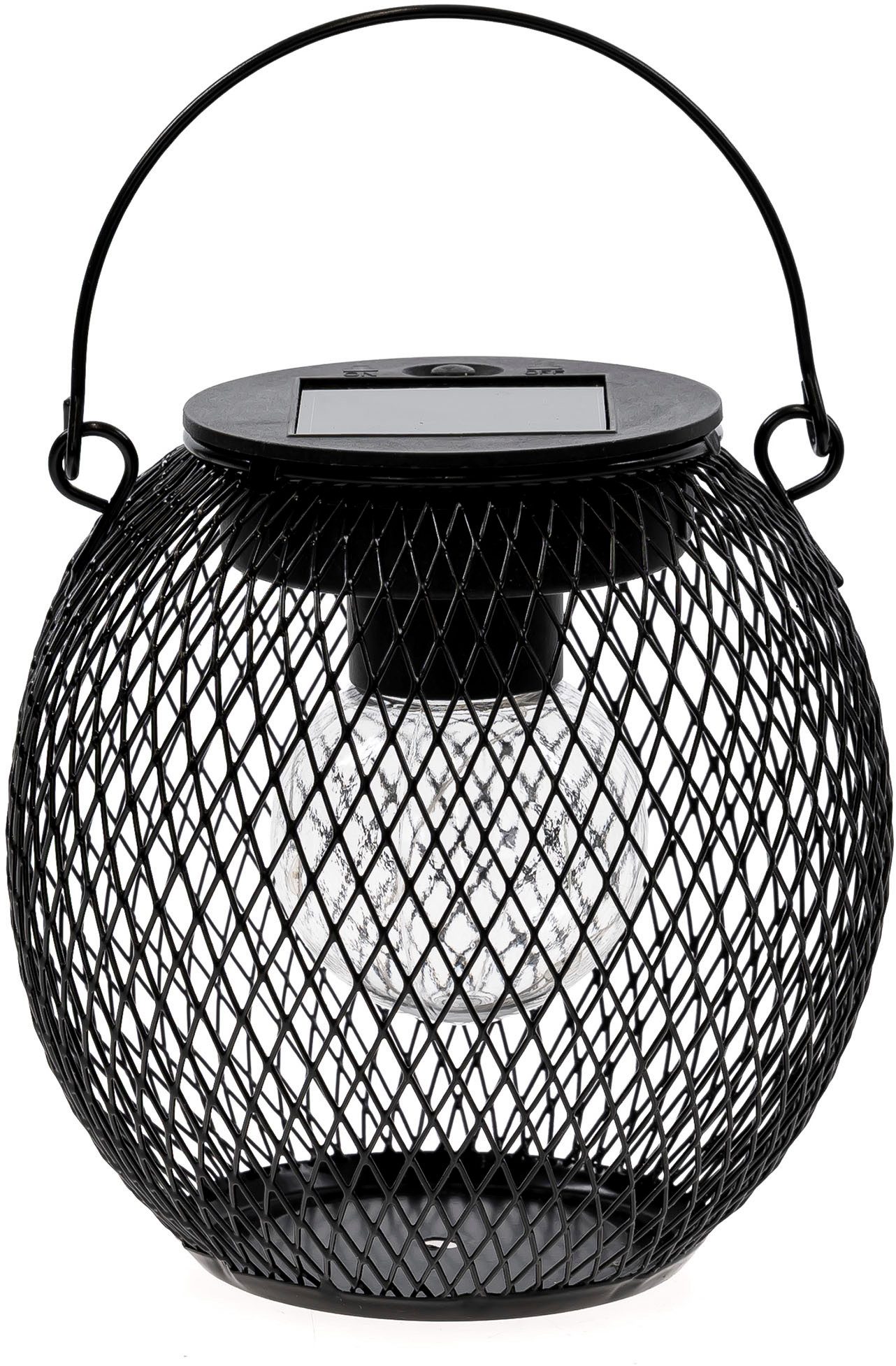 OTTO home LED Solarleuchte Aaddis, LED-Metalllaterne, 3er Set, Tageslichtsensor, LED fest integriert, Warmweiß, einzeln positionierbar