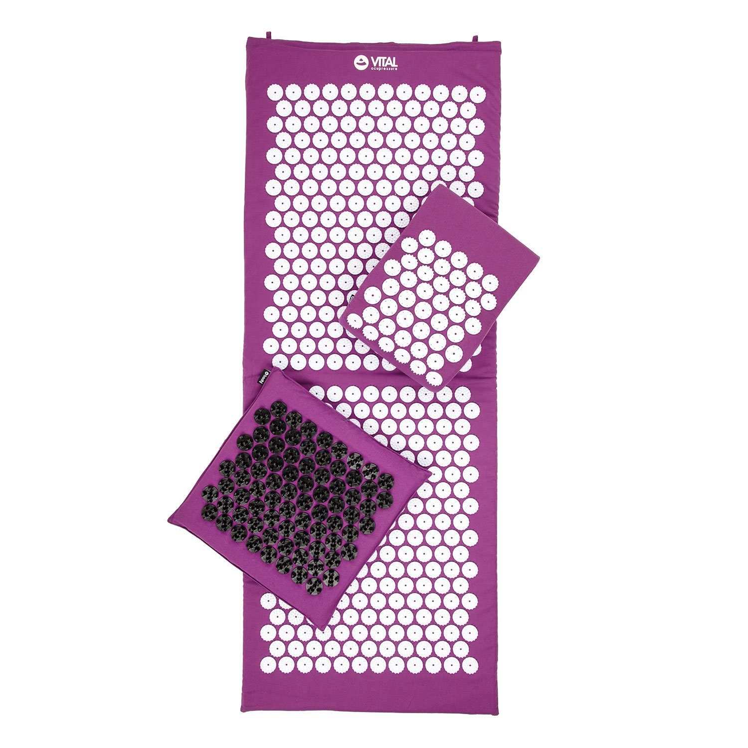 bodhi Akupressurmatte VITAL Akupressurmatte XL Deluxe-Set SOFT aubergine