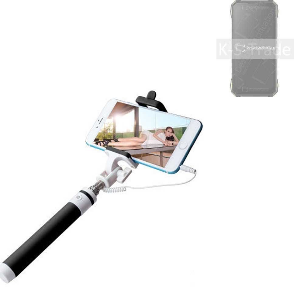 K-S-Trade für Doogee S89 Pro Smartphone-Halterung, (Selfie Stick Selfiestick  kabelgebunden Monopod mit Kabel Stab)