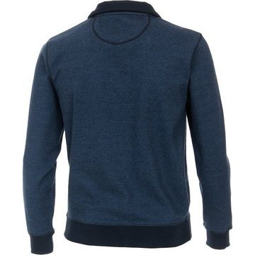 CASAMODA Sweater Übergrößen Troyer-Sweatshirt blau melange CasaModa