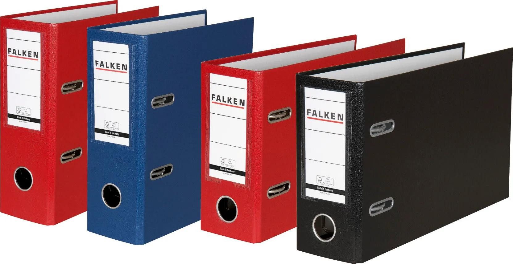 Falken Aktenordner 10x PP-Ordner A5 quer, Rücken 80mm - Blau - 11285780F, Ordner Kunststoff