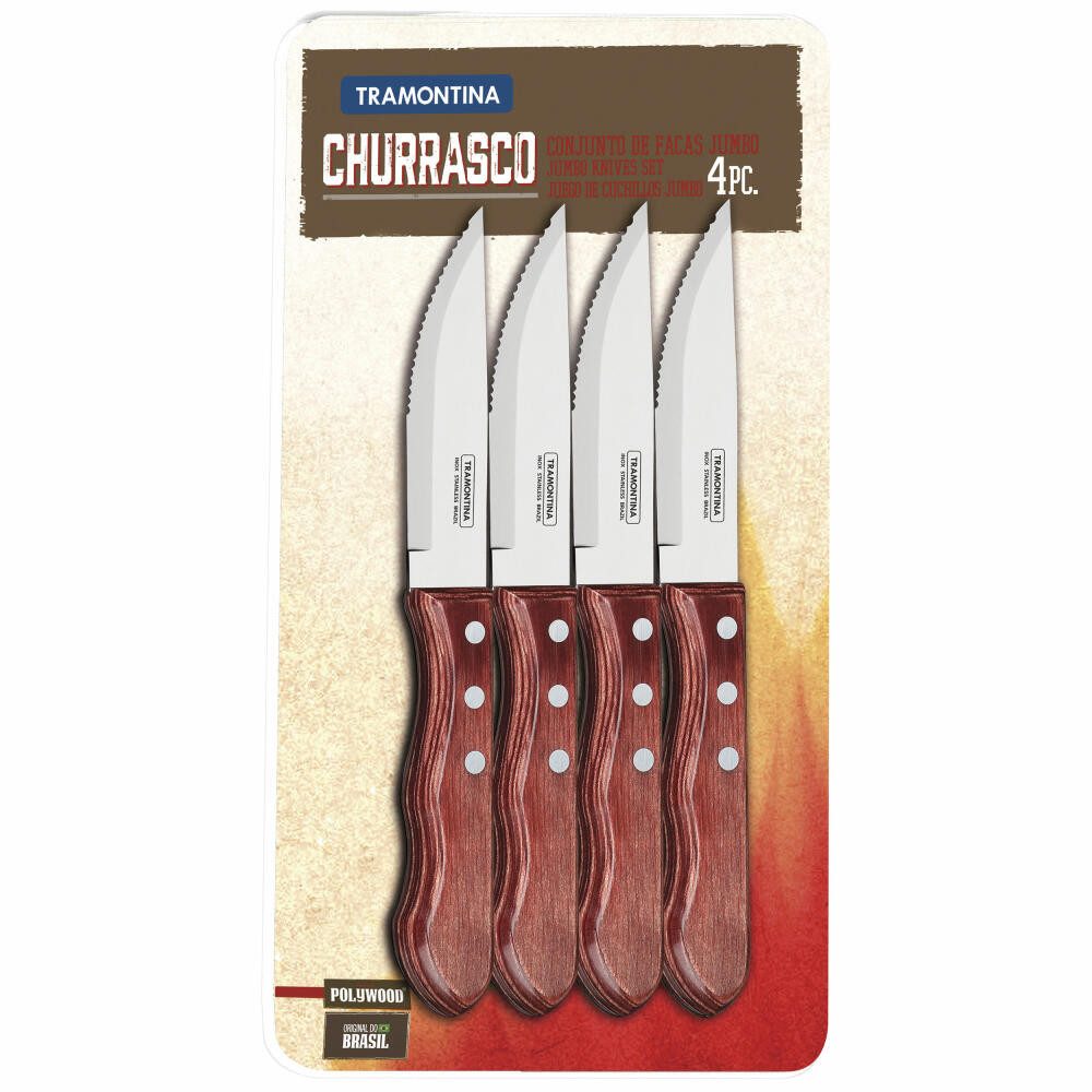 Tramontina Steakmesser JUMBO 4er Set Rot