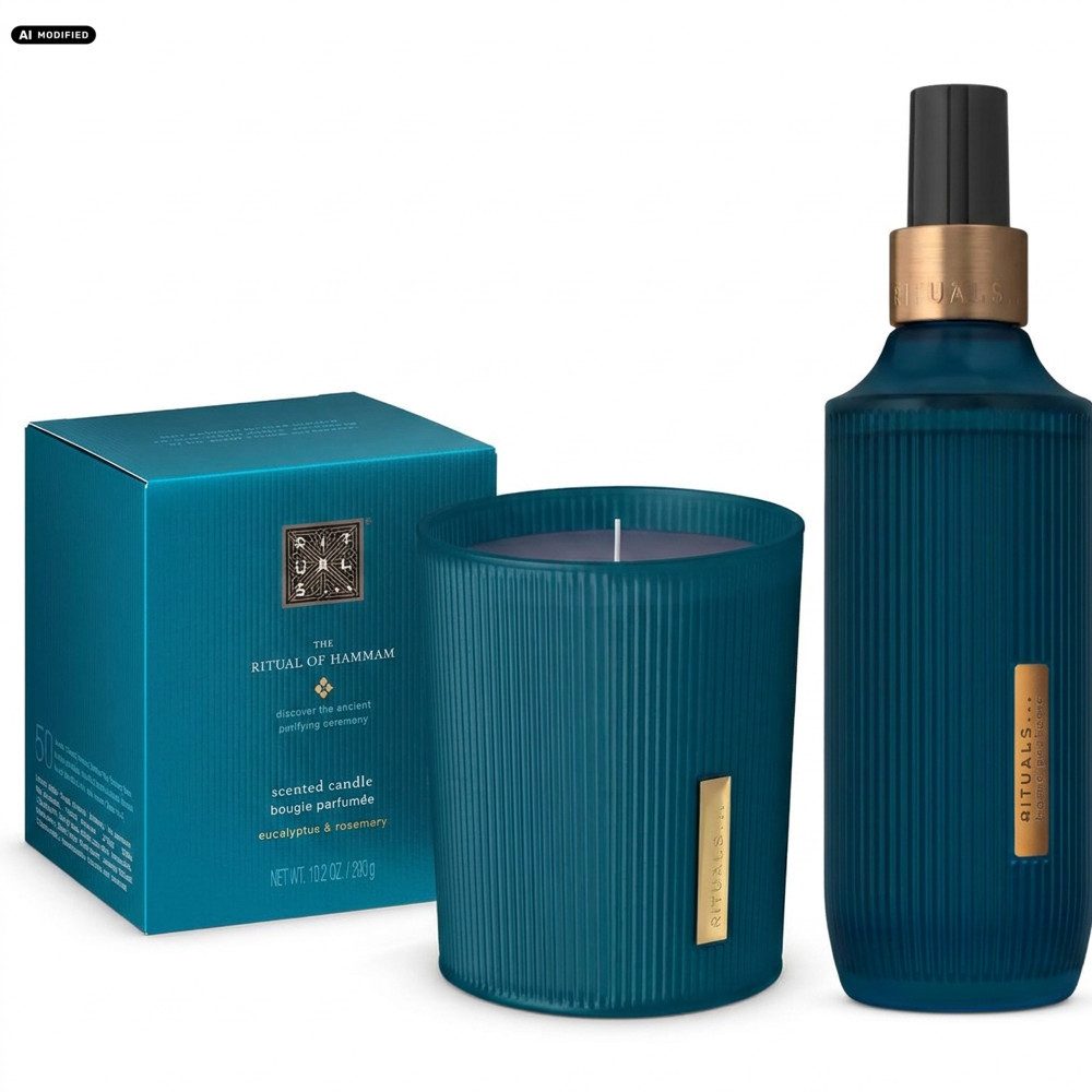 Rituals Duftkerze Rituals The Ritual of Hammam Candle und Home Perfume Home Duo., Hammam Duftkerze und Raumduft für harmonisches Spa Ambiente zuhause