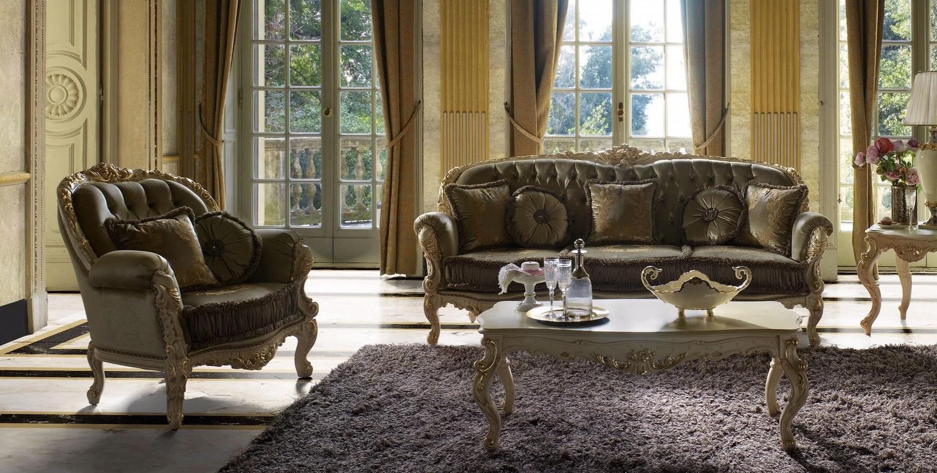 Xlmoebel Polstergarnitur Elegantes italienisches Design-Sofa mit hochwertiger Polsterung, (Sofagarnitur 3 + 1 Sitzer), Hergestellt in Europa