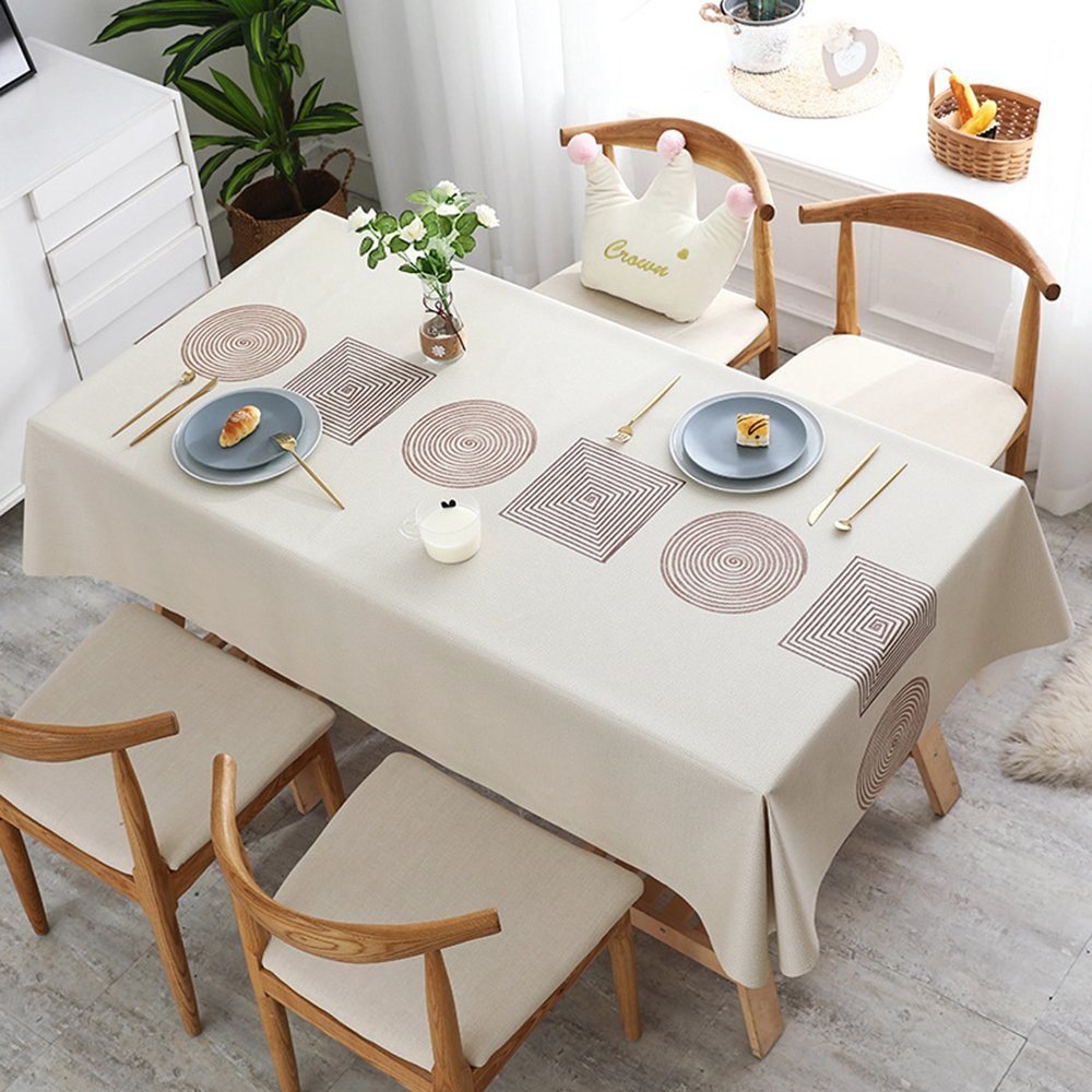 Tischtuch Abwischbare PVC GelldG Tischdecke Cover Dining Table Waterproof