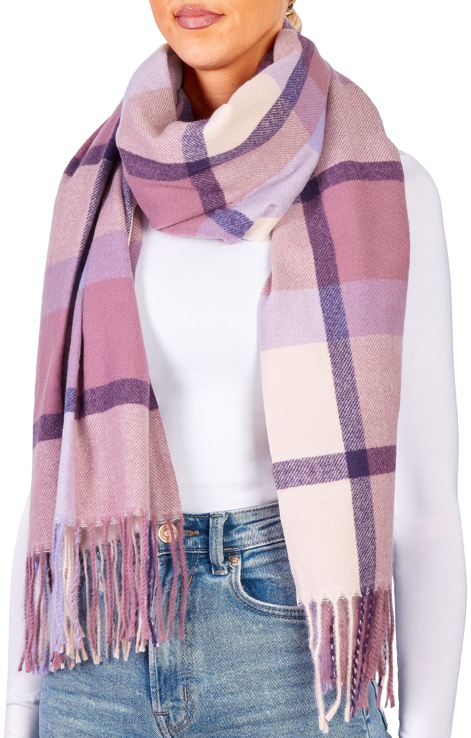 BRUBAKER Schal Cashmirillo Schal Kariert für Damen und Herren - 70 x 200 cm, (Herbstschal Winterschal mit weichem Kaschmir-Gefühl, 1-St), Warm, Kuschelig und Oversized - Damenschal für Herbst und Winter