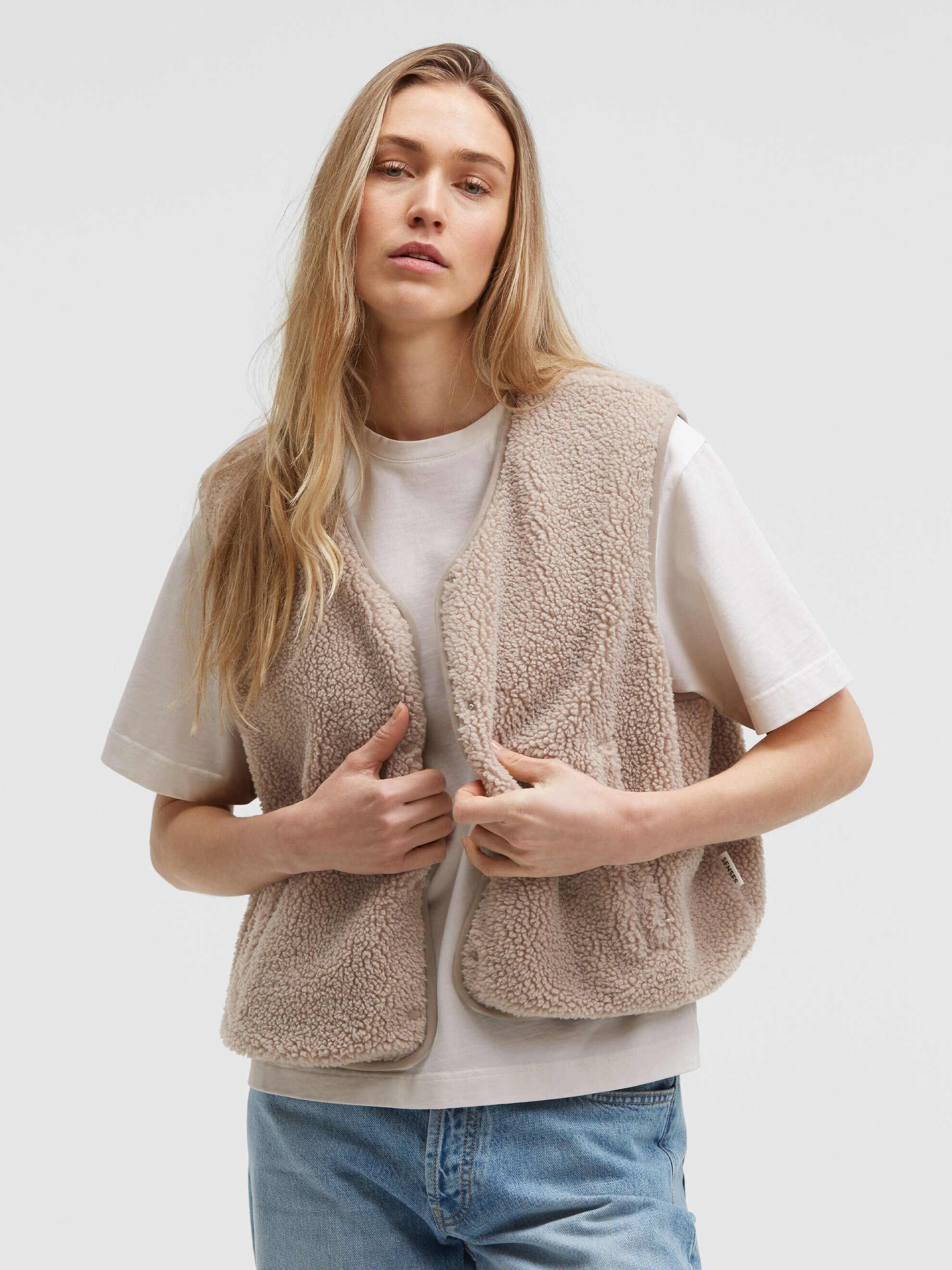 SENSES.THE LABEL Fleeceweste mit Druckknopfleiste – Bild 3 von 5