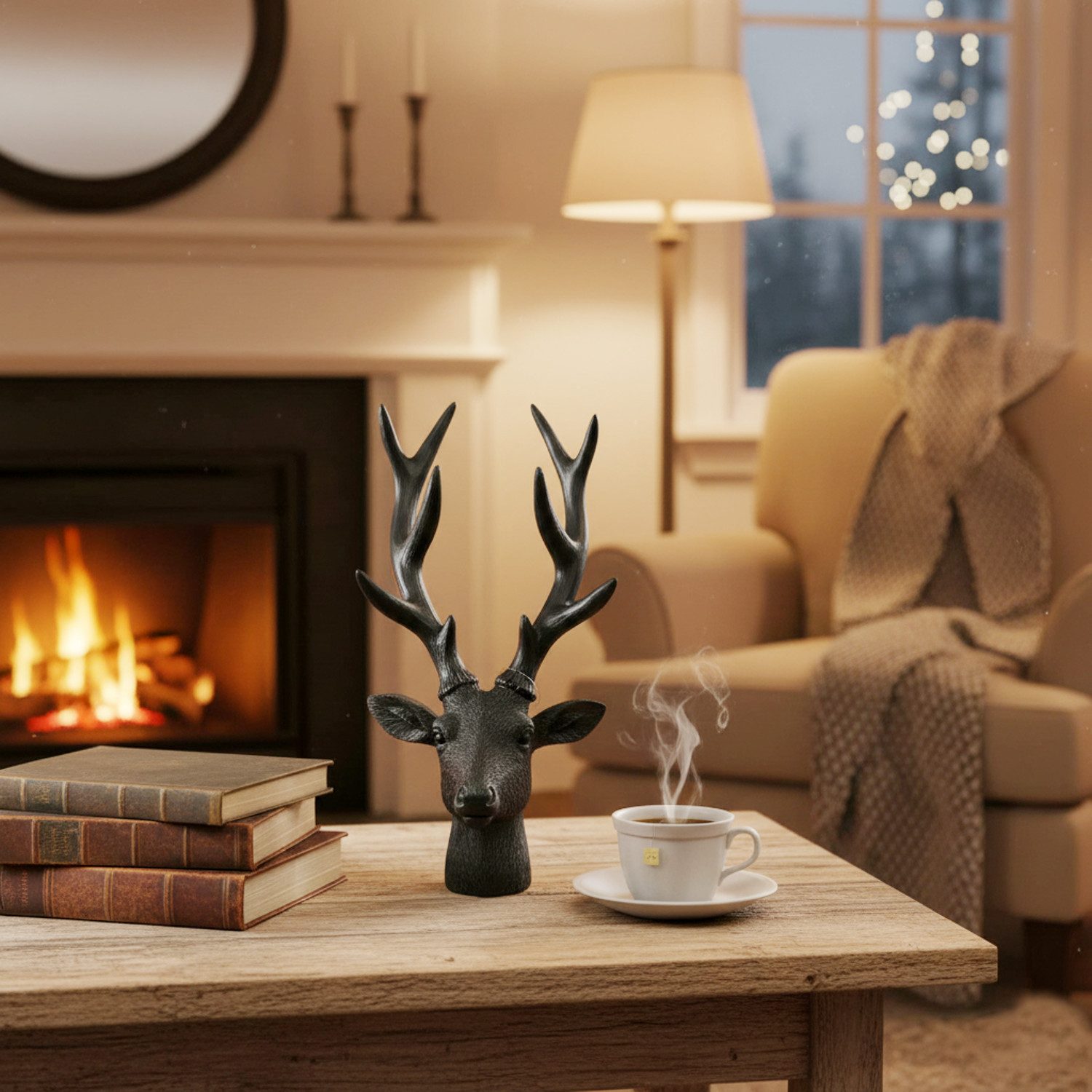 Macosa Home Dekofigur Hirsch Büste Schwarz günstig online kaufen