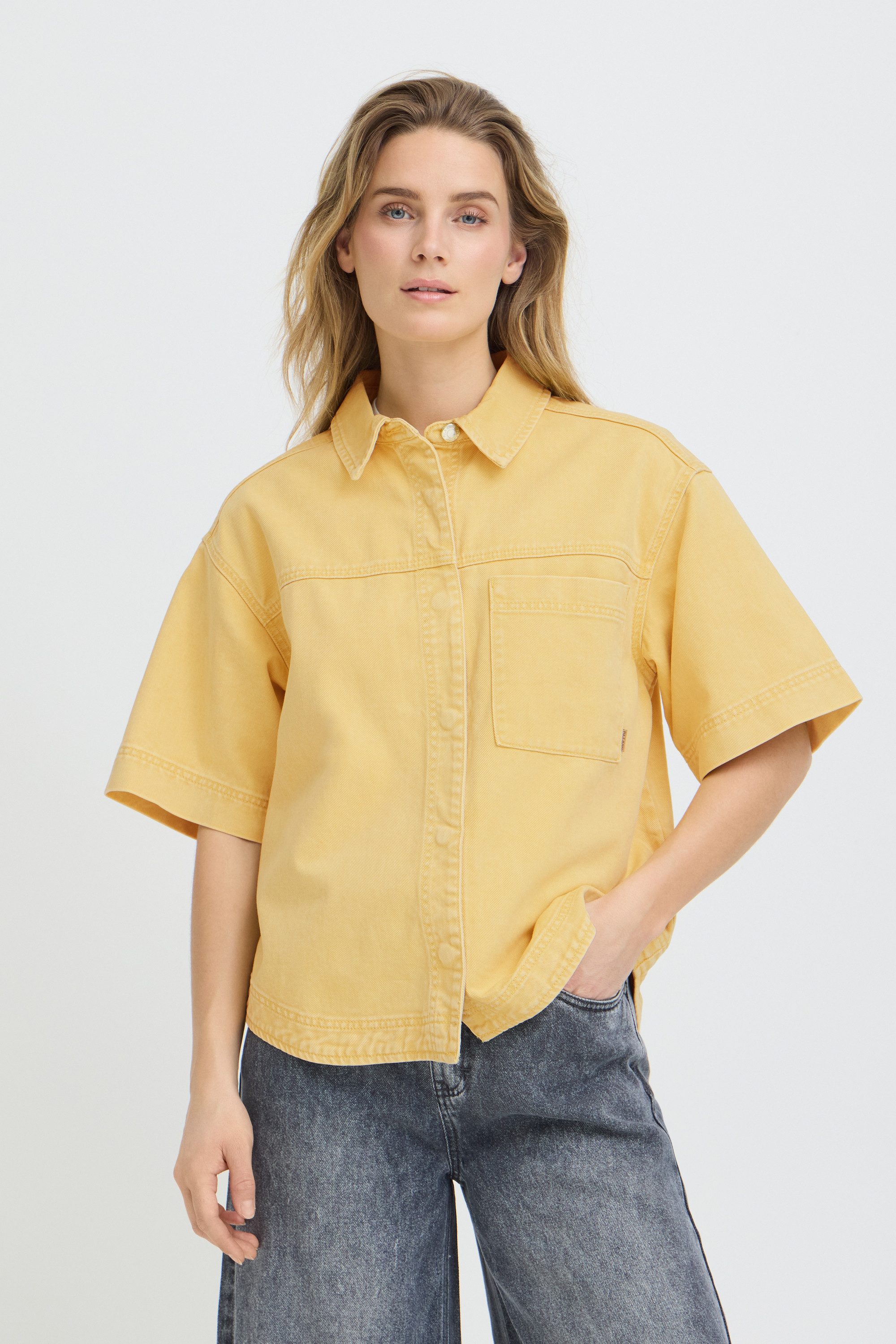Pulz Jeans Langarmhemd Halblange Ärmel PZCINDY