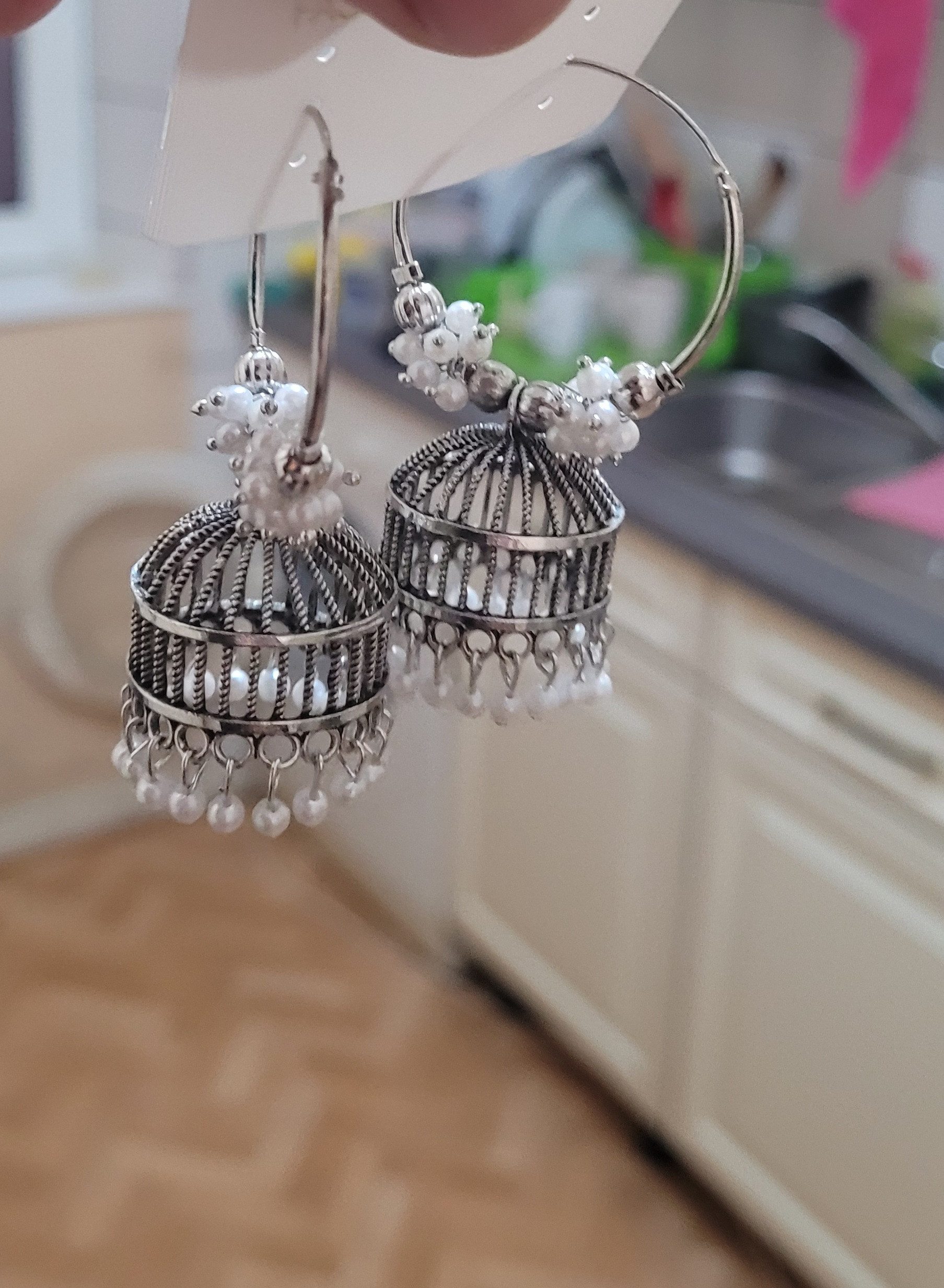 PfauGermany Paar Ohrhänger JUMKHA Bali Beads Cage (2-tlg)