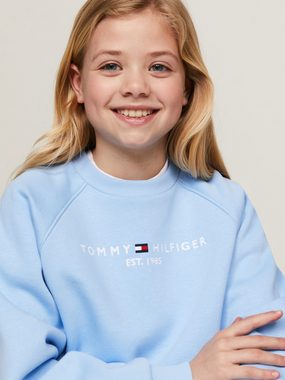 Tommy Hilfiger Sweatshirt ESSENTIAL EMBROIDERED FLEECE CN Kinder bis 16 Jahre mit Logoprägung
