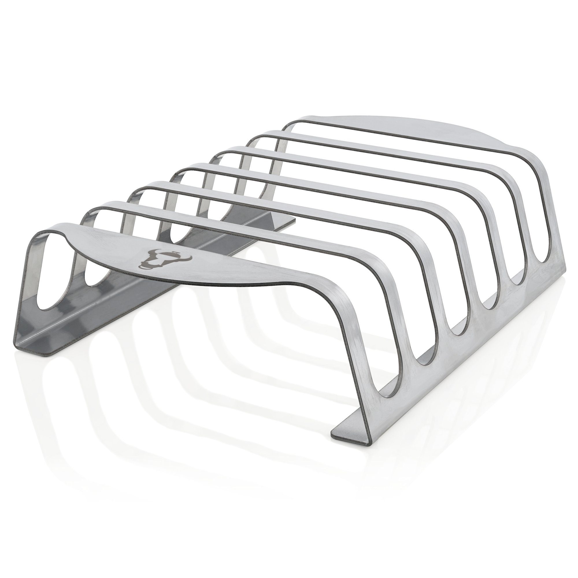 BBQ-Toro Sparerib-Halter Edelstahl Rib Rack, Rippchenhalter für Spare Ribs, geeignet für 6 Ripp