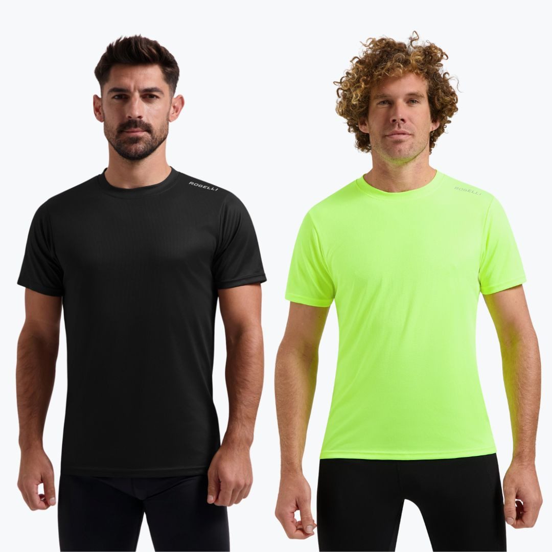 Rogelli Funktionsshirt Herren Laufshirt 2er-Pack Kurzarmshirt