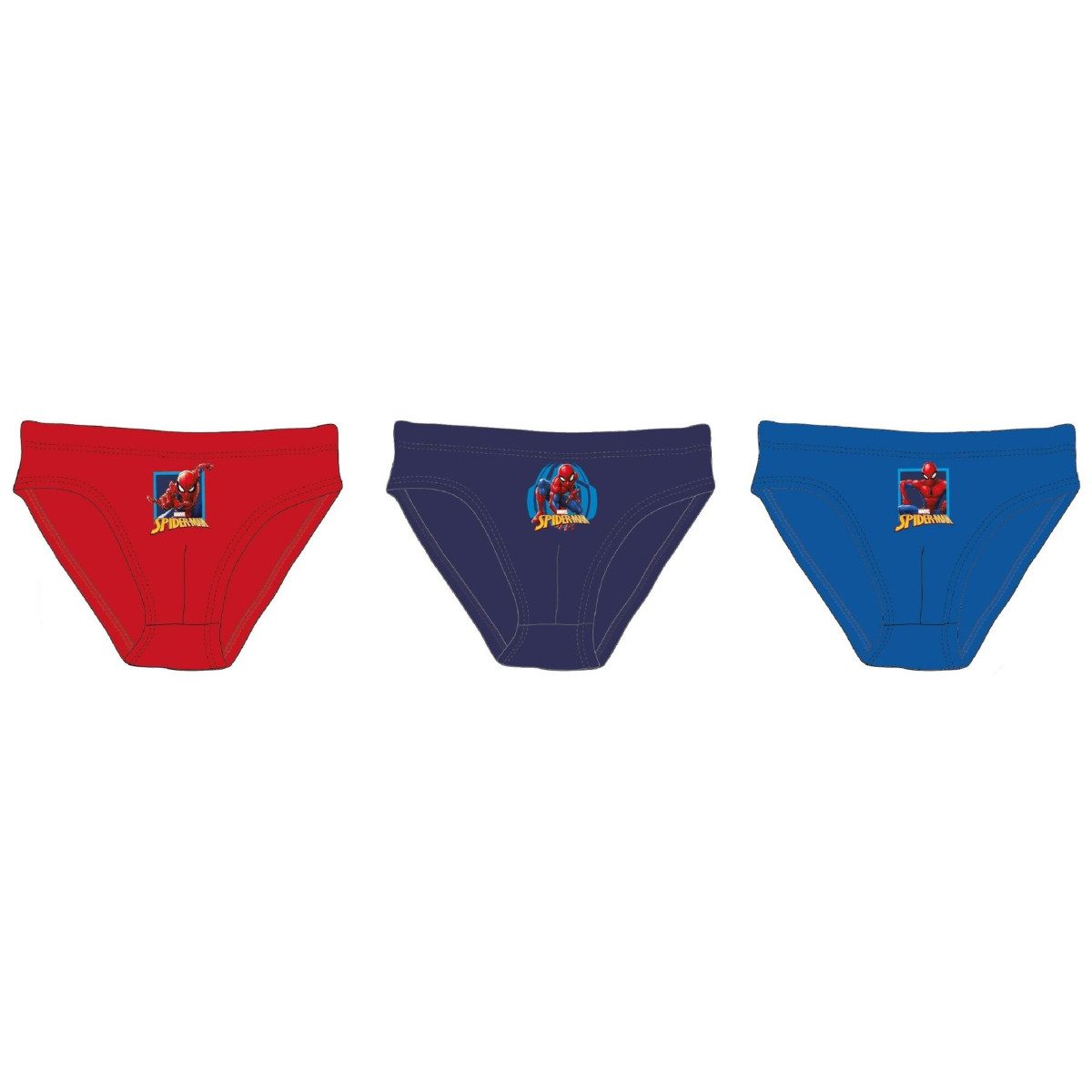 Spiderman Formslip Jungen Slips 3er Pack Baumwolle Unterwäsche Kinder Mehrfarbig (Spar-Set, 3-St)