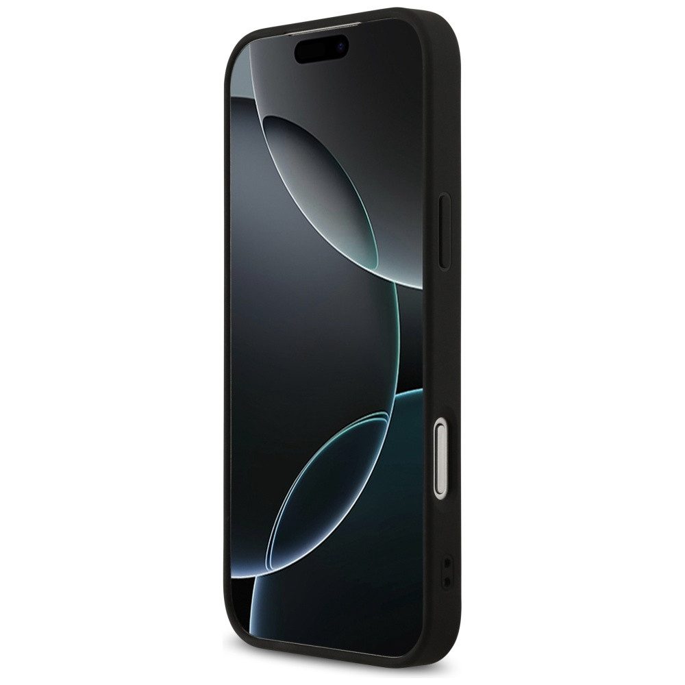 Guess Handyhülle Case iPhone 17 Pro Max MagSafe Kunstleder grau Logo Streifen 6,9 Zoll, Kantenschutz – Bild 5 von 5