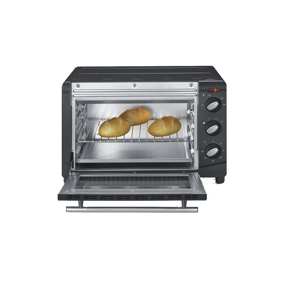 Severin 2-in-1-Toaster TO2067, für Pizza, Pommes, Braten, Aufläufe, Kuchen, Brötchen, 1500 W, Back- / Toastofen 20 Liter, 100°C-230°C, 1500 Watt, inkl. Zubehör