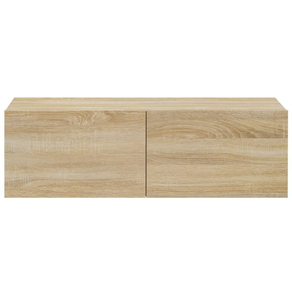 Stk. Holzwerkstoff TV-Wandschränke TV-Schrank Eiche 2 cm vidaXL Sonoma-Eiche (2-St) 100x30x30 Sonoma