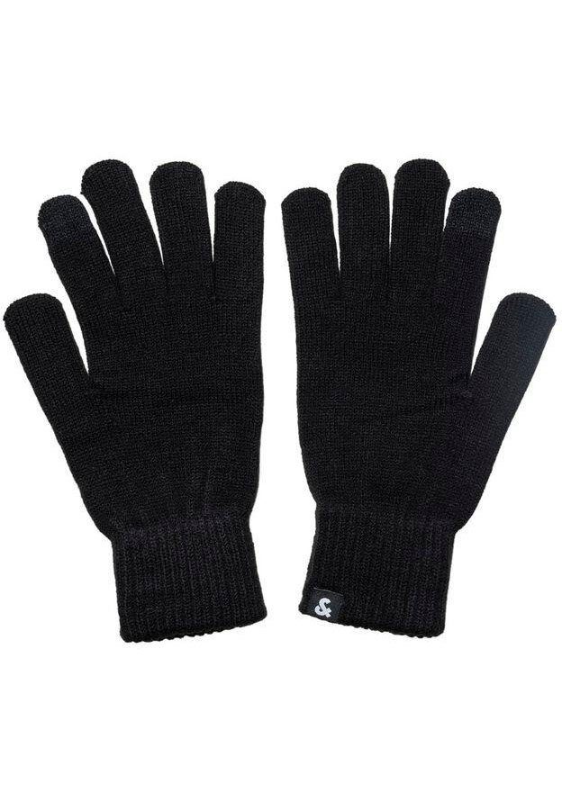 KNITTED black GLOVES JACBARRY NOOS Gloves Jack & Strickhandschuhe Jones