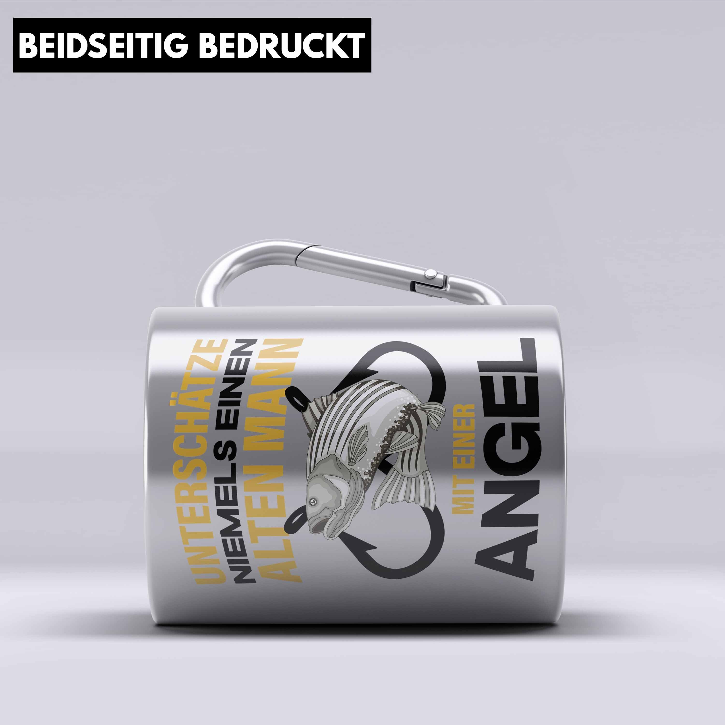Trendation Thermotasse Angler Edelstahl Tasse Geschenk Männer Sprüche Lustig für Fischer Gesc