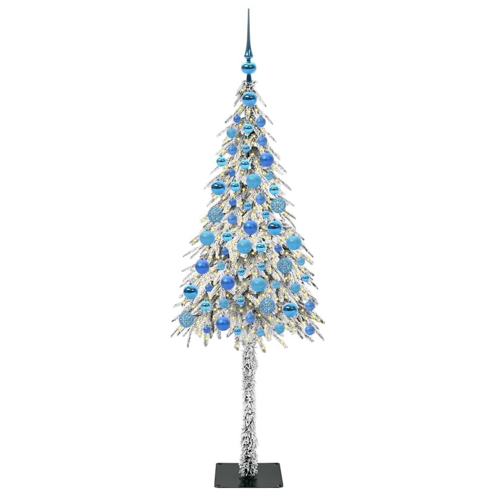 vidaXL LED Baum Weihnachtsbaum mit 300 LEDs Weiß 180 cm PE und Stahl