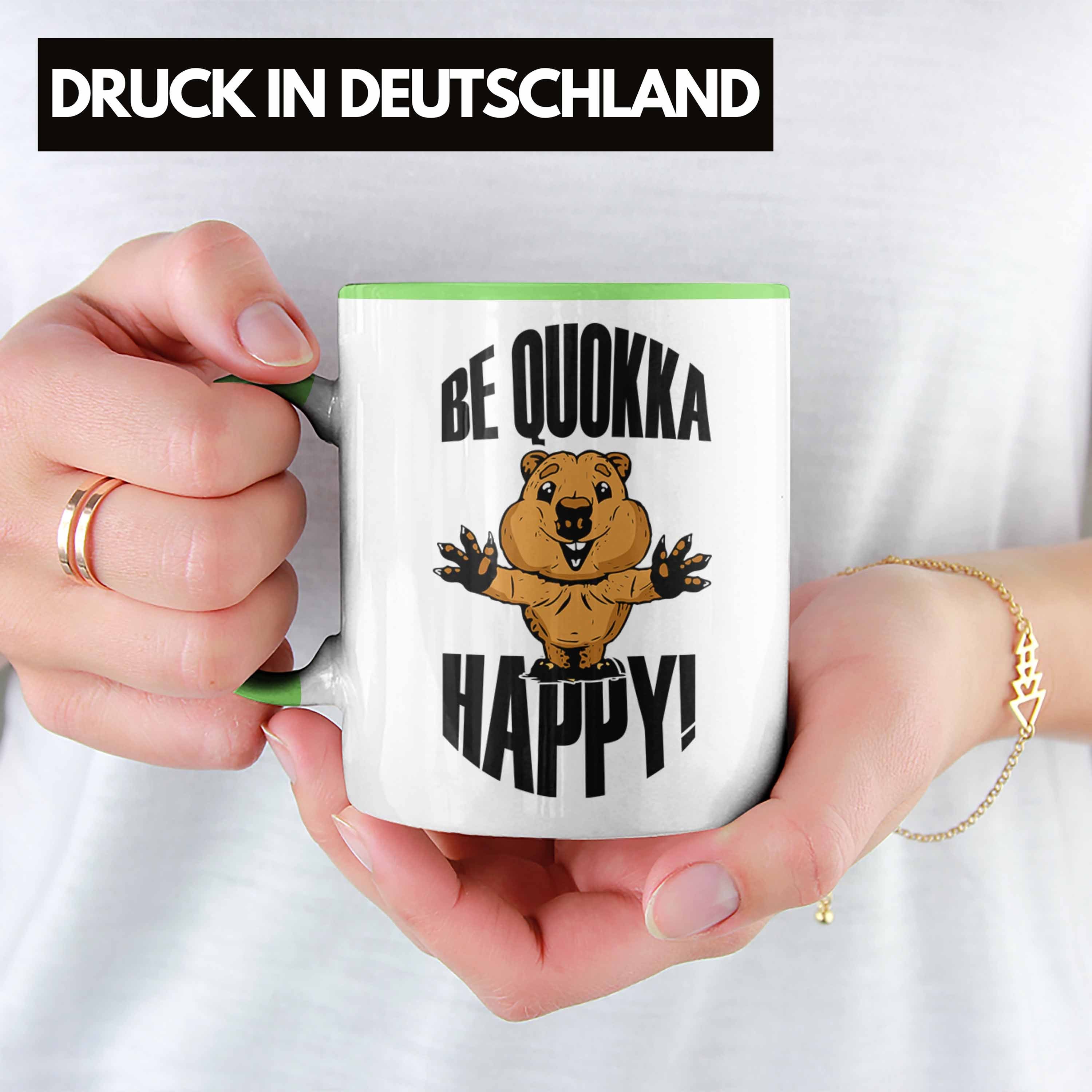 Be Grün Lustige Tasse für Tasse Ha Quokka-Motiv Geschenk Liebhaber Trendation Quokka Quokka