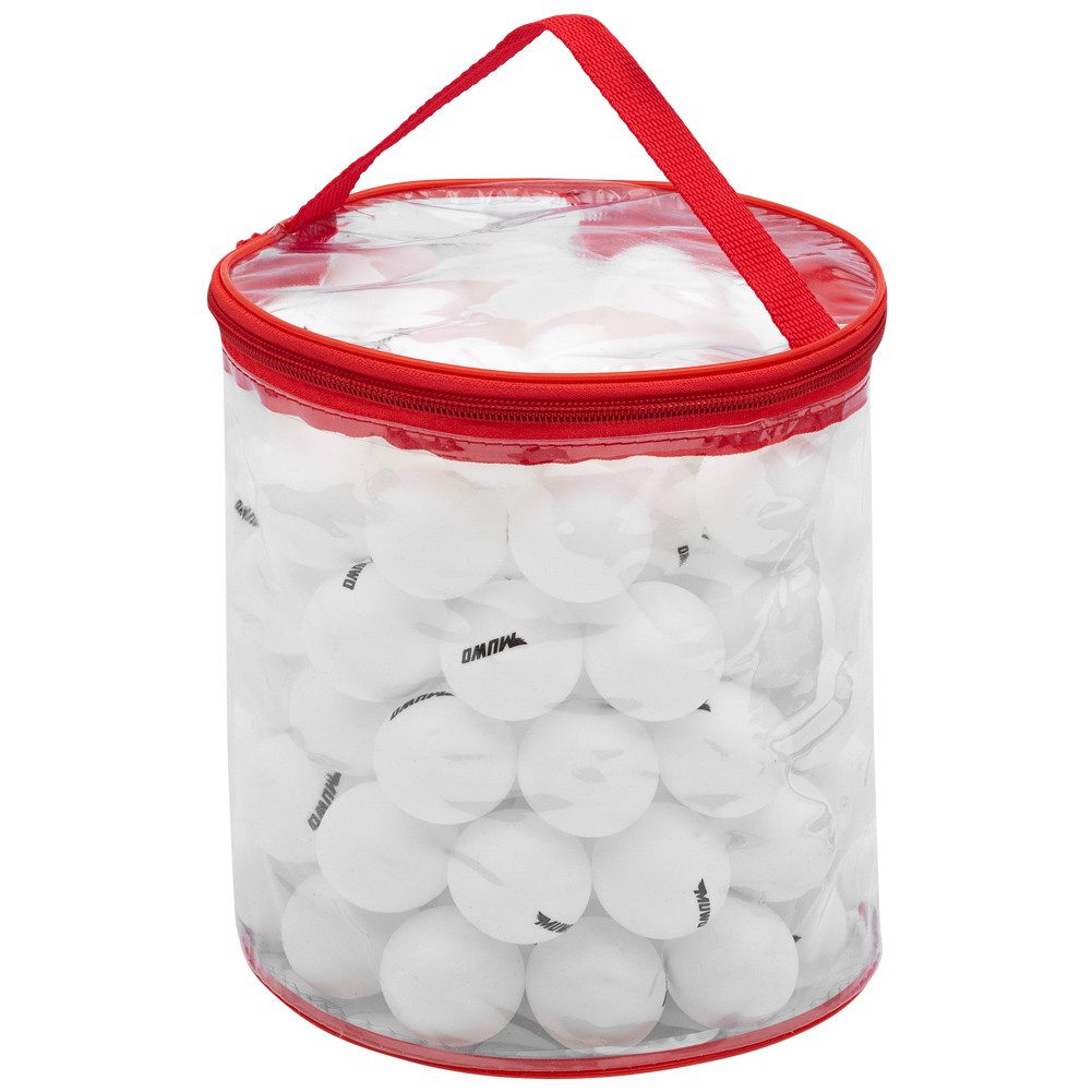 Tischtennisball MUWO Tischtennisbälle Set 100 Stück inkl. Tasche