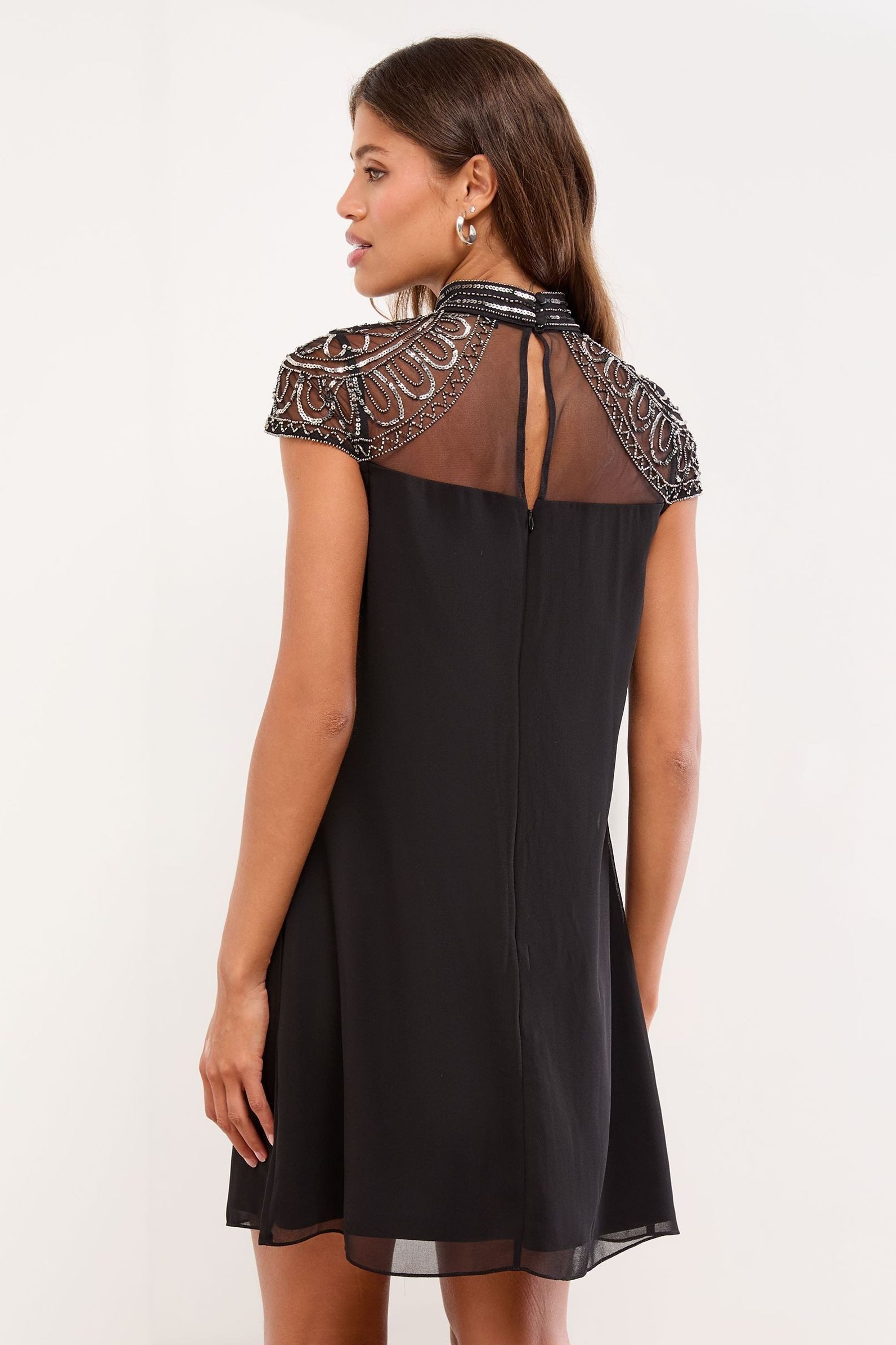 LIPSY Minikleid Lipsy Etuikleid mit Mesh und Perlen (1-tlg) günstig online kaufen