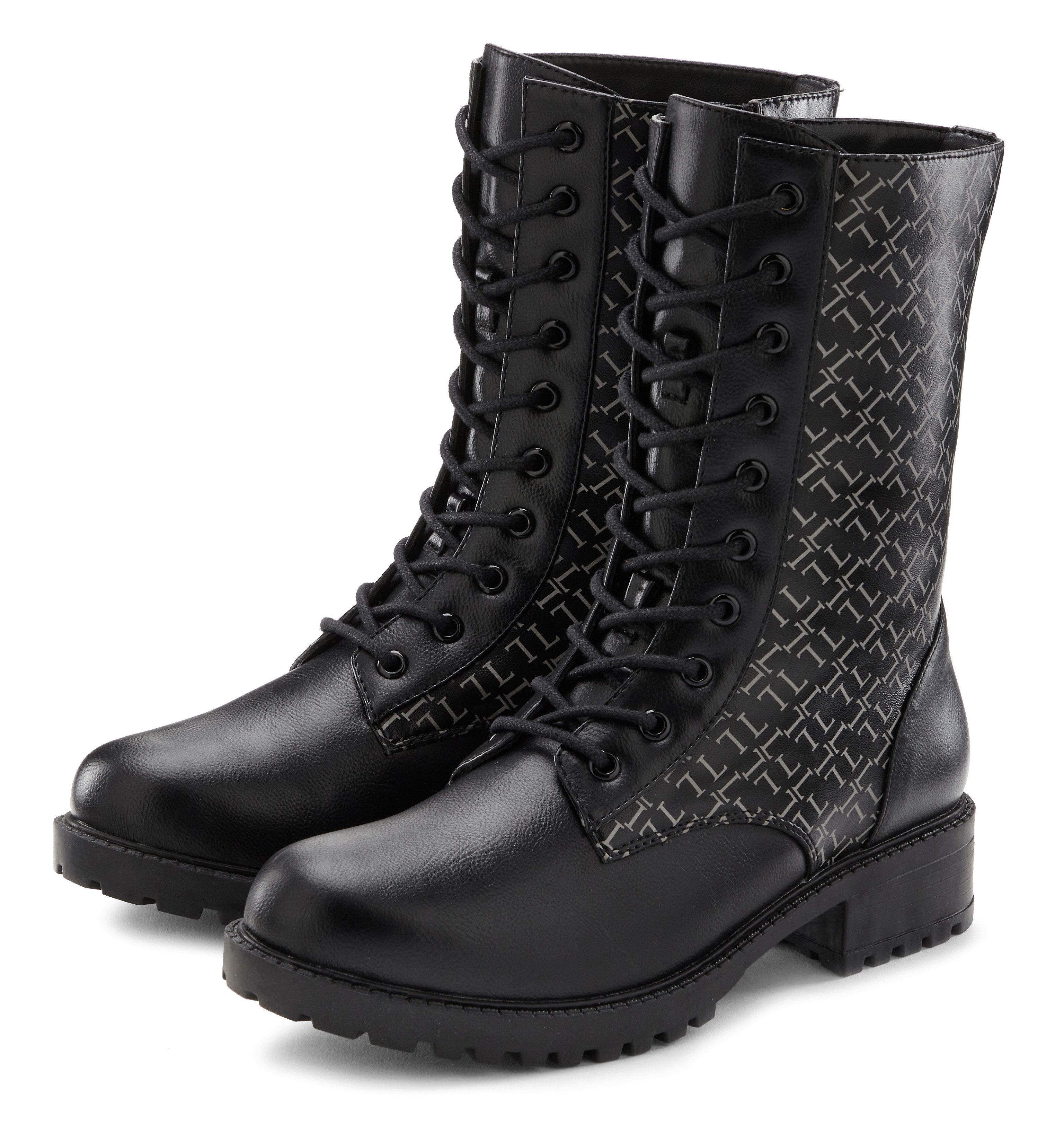 LASCANA Stiefelette mit modischem Druck, Stiefel, Boots VEGAN günstig online kaufen