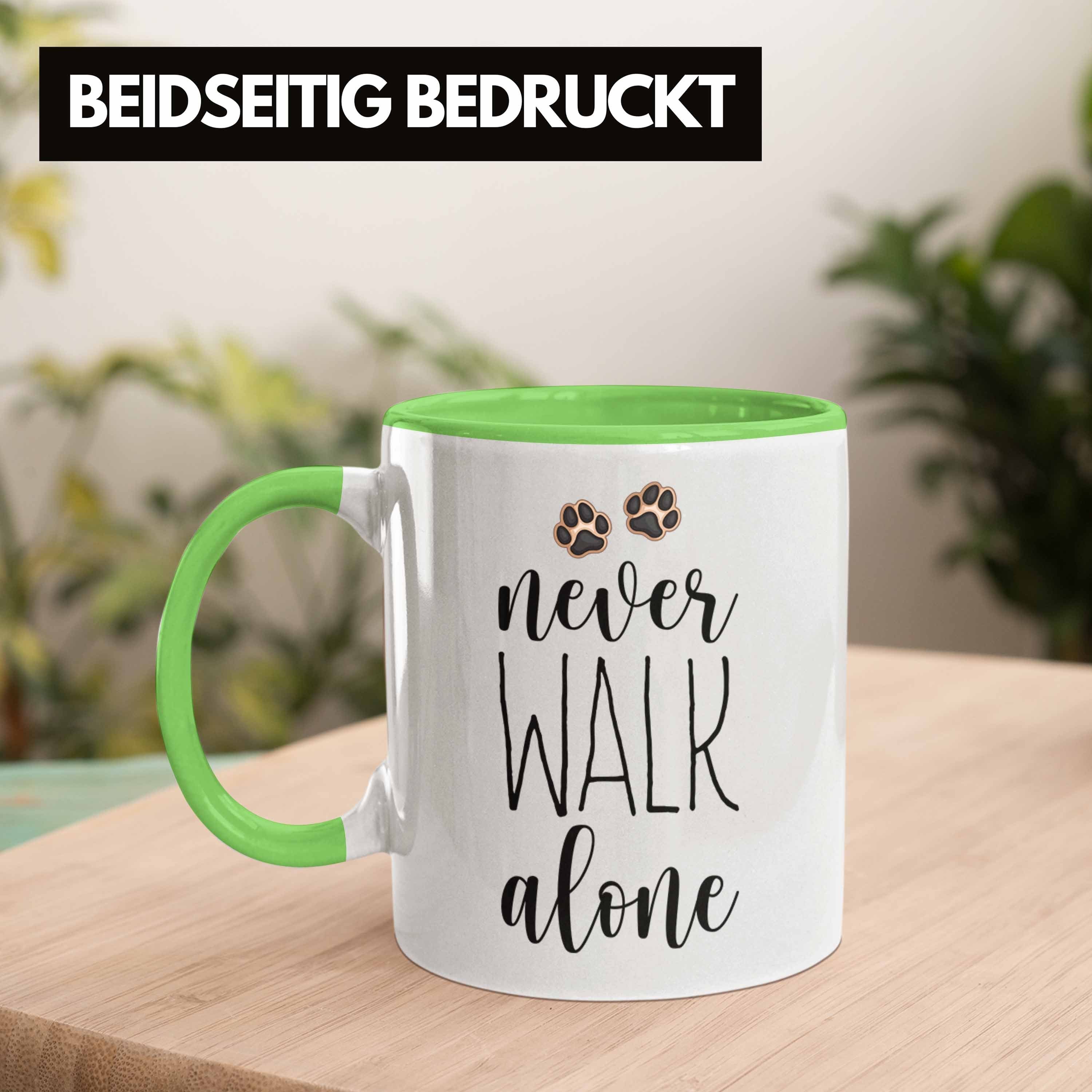 Hundebesitzer Alone Geschenk Walk Tasse Trendation Grün Kaffee Tasse Herrchen Never Frauchen