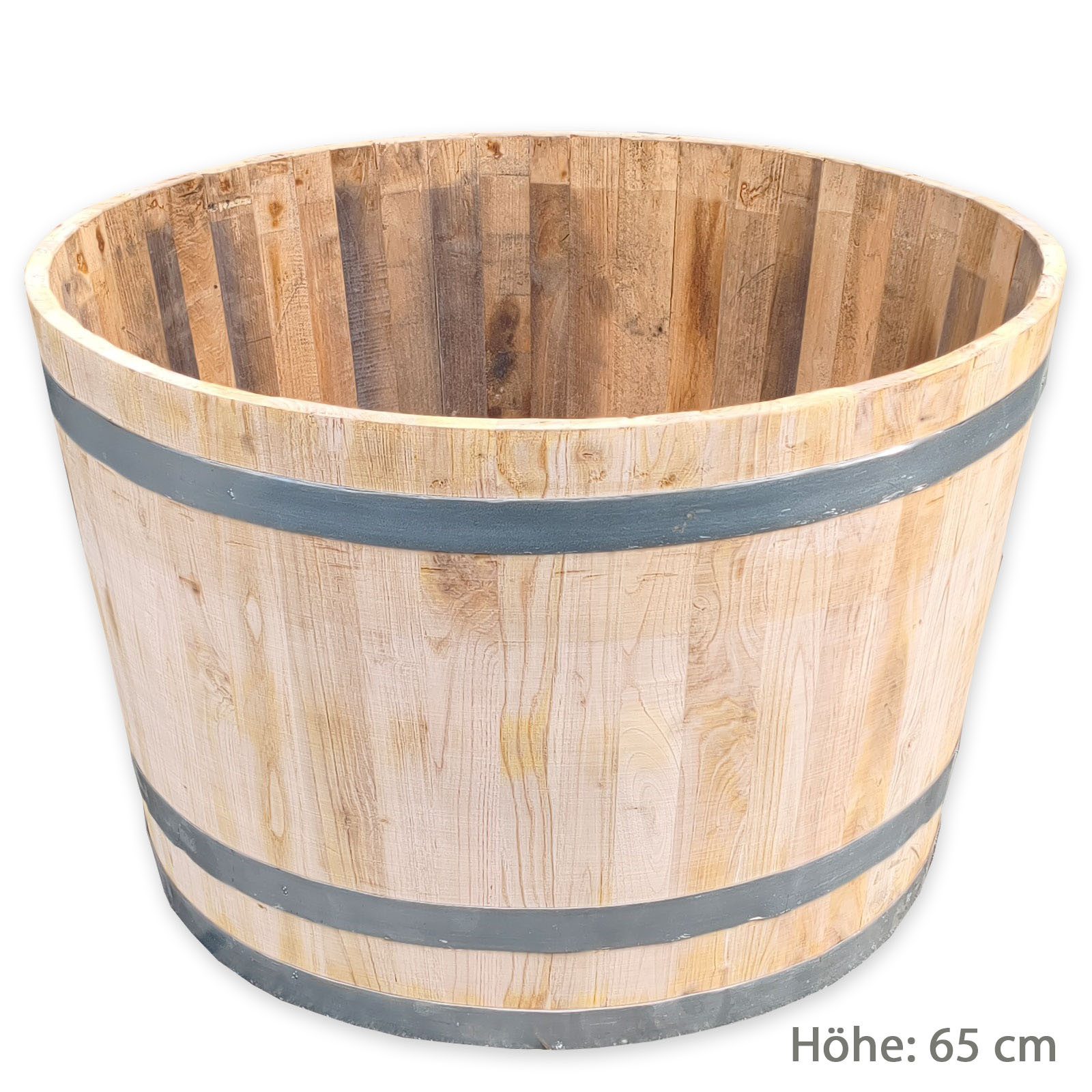 Temesso Badebottich D100 cm Badefass aus Kastanienholz, neu gefertigt: 65 cm Höhe, für 2 Personen