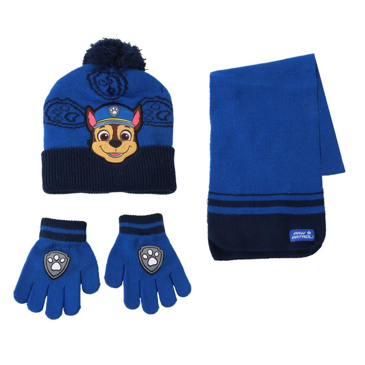 Cerda Mütze & Schal Paw Patrol Kinder 3 Teilig Mütze & Schal & Handschuhe Set