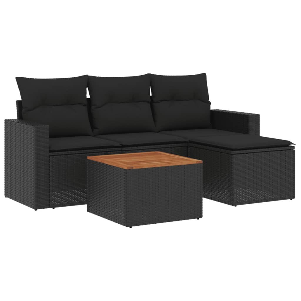 vidaXL Gartenlounge-Set 5-tlg. Garten-Sofagarnitur mit Kissen günstig online kaufen