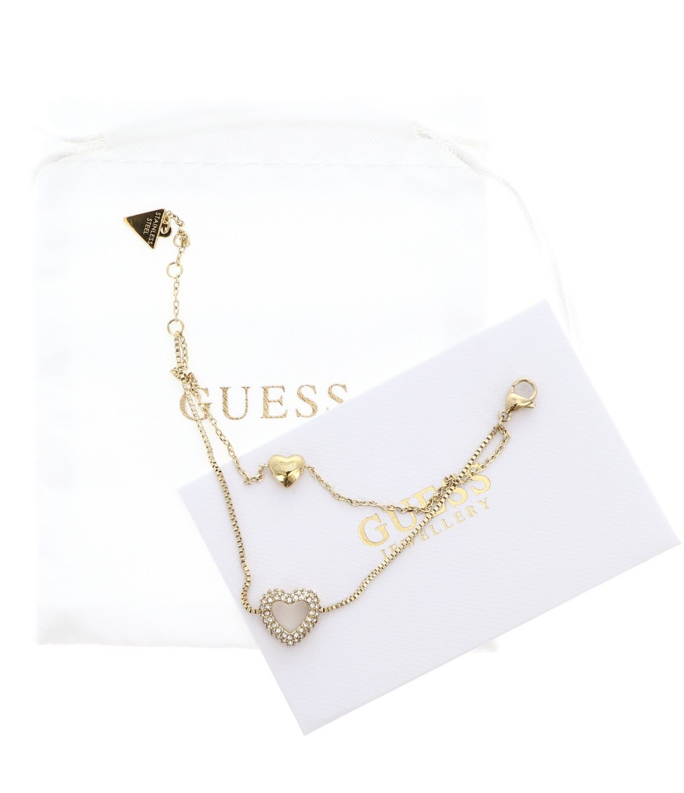 Guess Gliederarmband Two Hearts Double Bracelet günstig online kaufen
