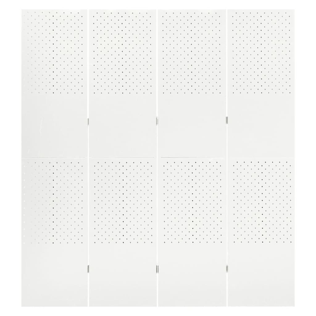 Raumteiler cm furnicato Weiß Stahl 4-tlg. 160x180