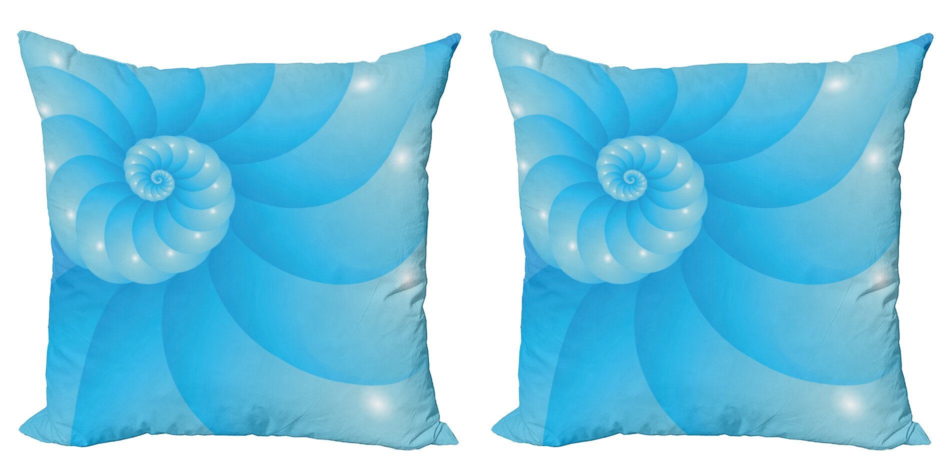 Kissenbezüge Modern Accent Doppelseitiger Digitaldruck, Abakuhaus (2 Stück), Schnecke Tiefe von Ozean Wasser Shell