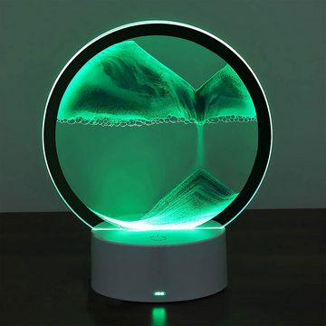 DOPWii Nachtlicht Flow Sand Lampe Nachtlicht 3D Geometrische Form mit 16 Farben