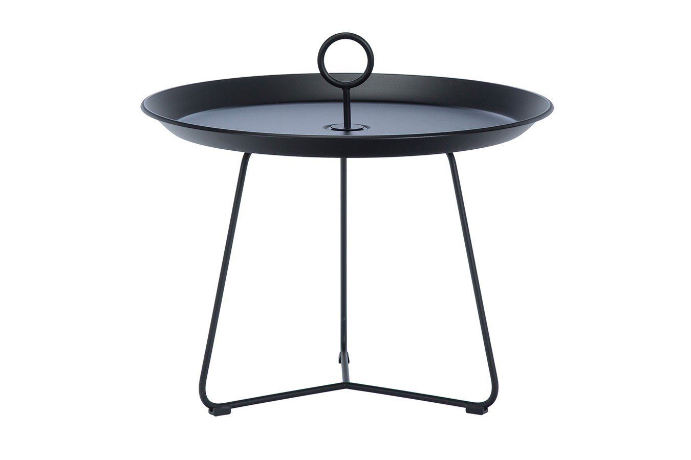 Couchtisch Beistelltisch Eyelet schwarz D 60 cm