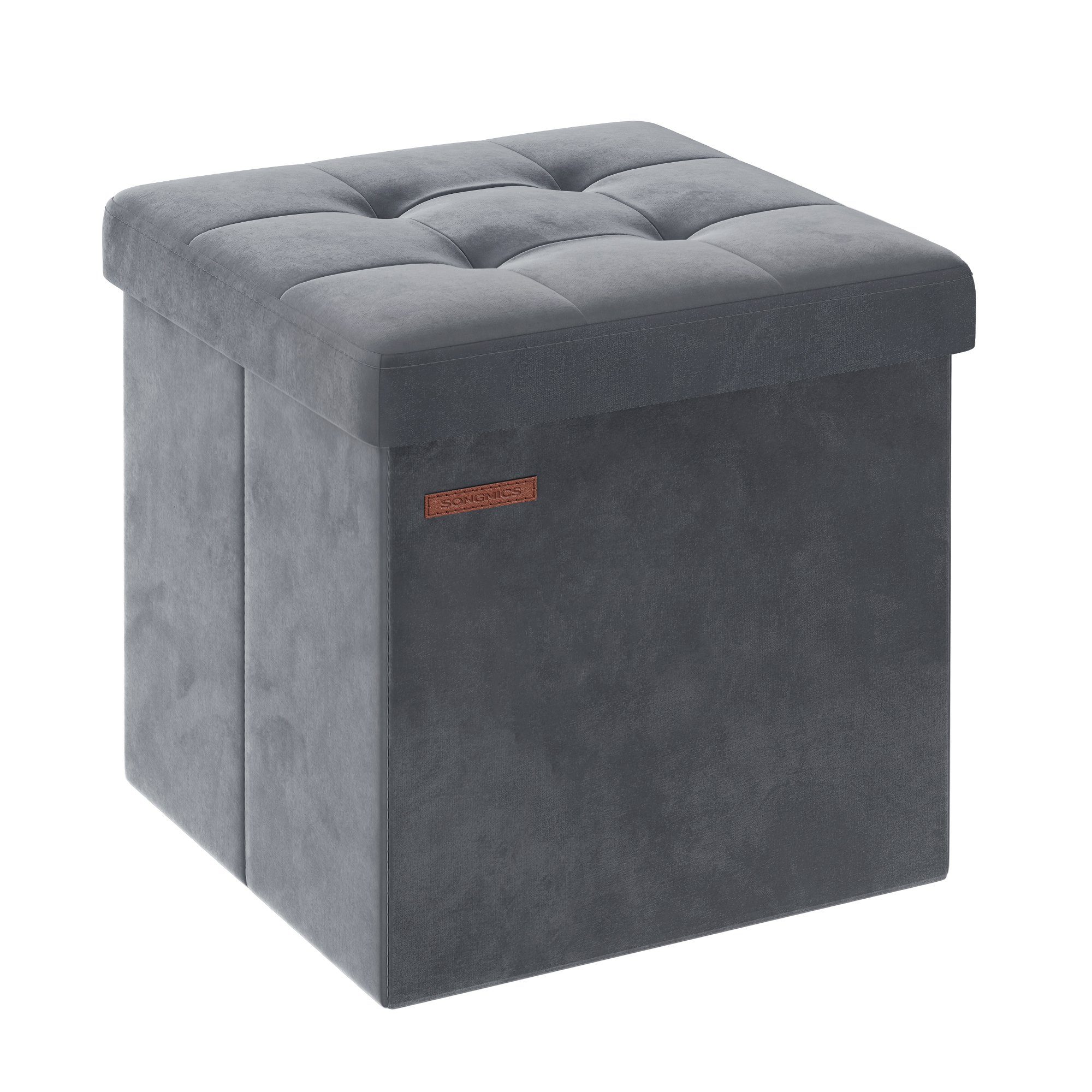 SONGMICS Sitzhocker sitzbank, Aufbewahrungsbox mit Deckel, bis 300 kg belastbar