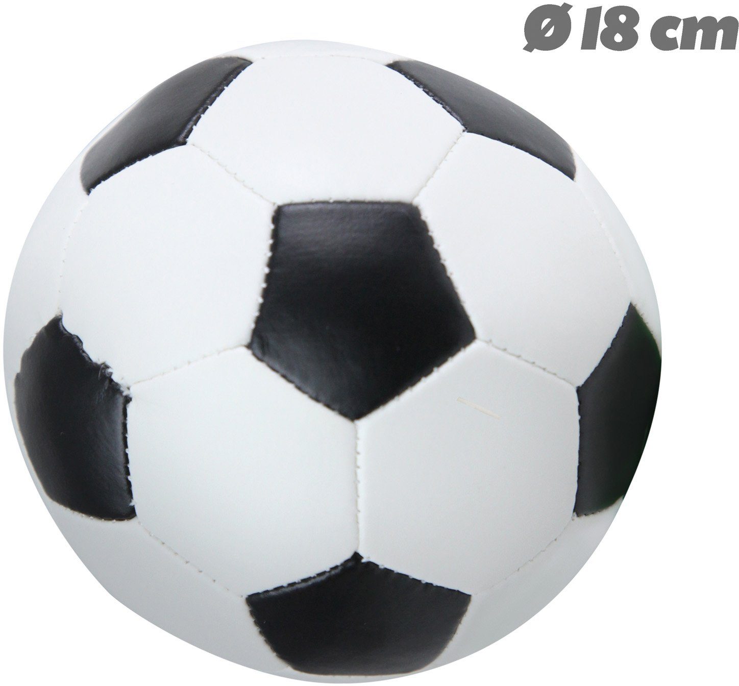 schwarz/weiß, Lena® 18 cm, in Europe Soft-Fußball Made Softball