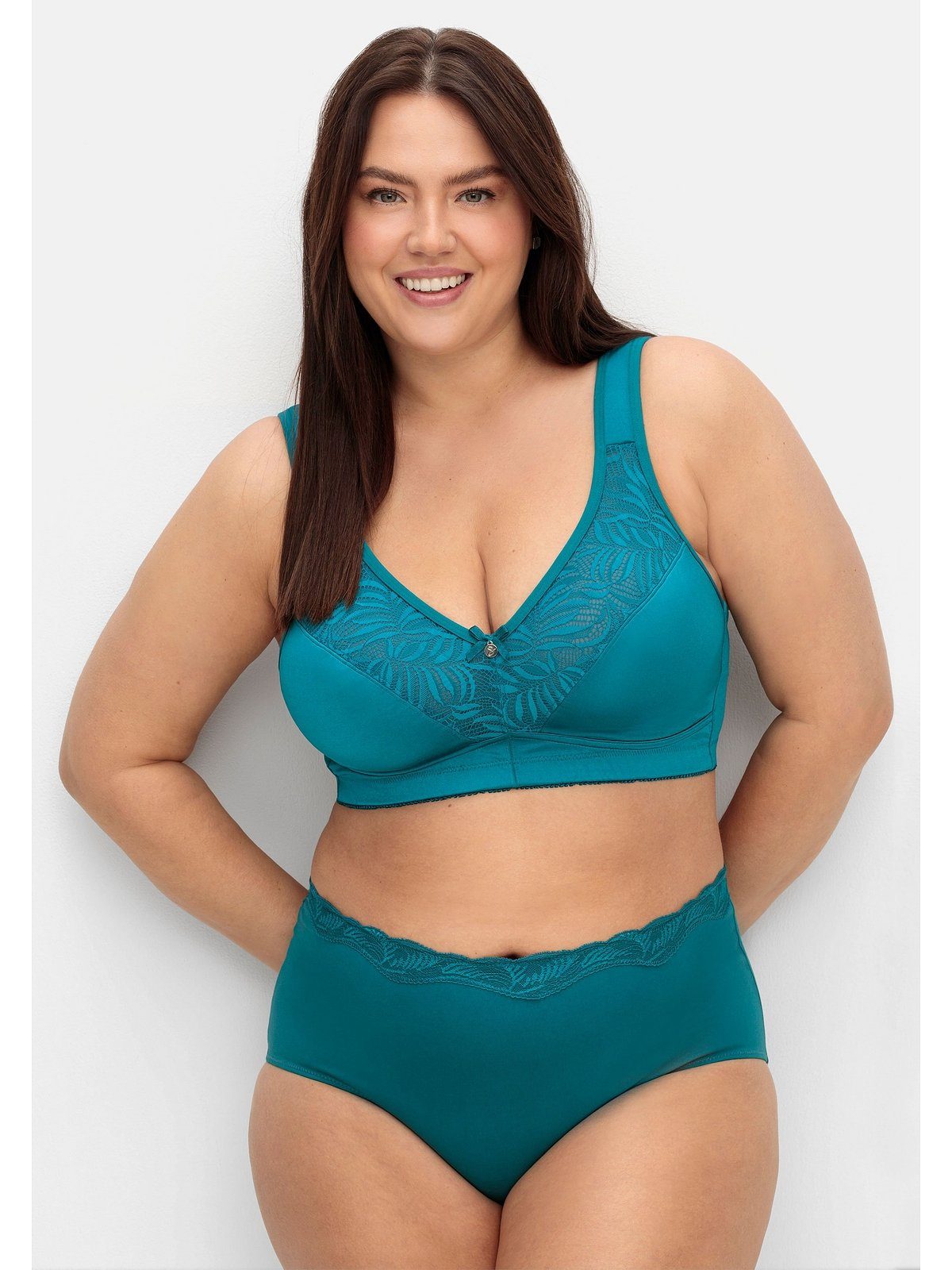 Sheego Entlastungs-BH Große Größen ohne Bügel, mit Spitze