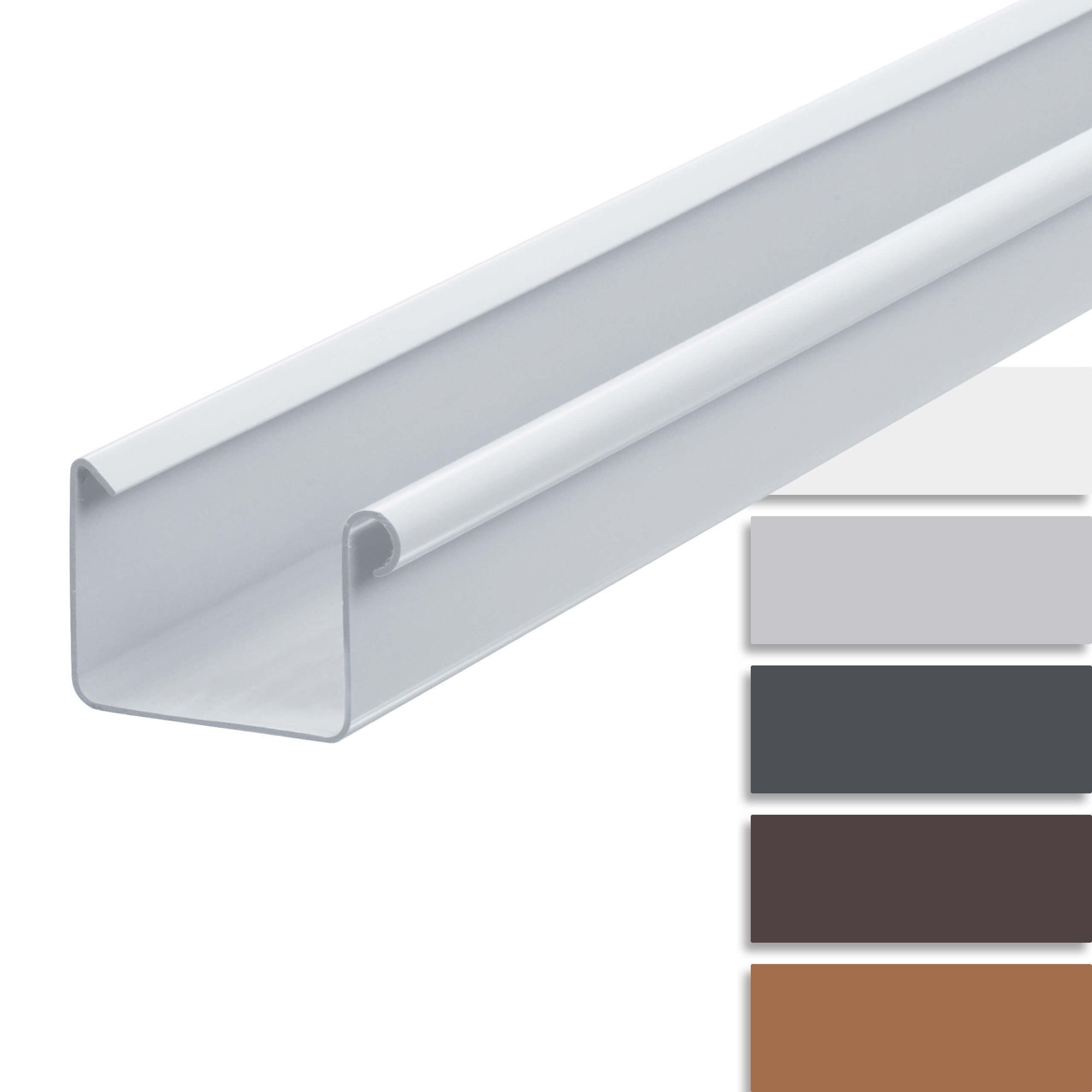 INEFA Kastendachrinne Dachrinne, kastenförmig, 200 cm, NW 68, 1-St., Kastenrinne, einfache Steckmontage, Made in Germany