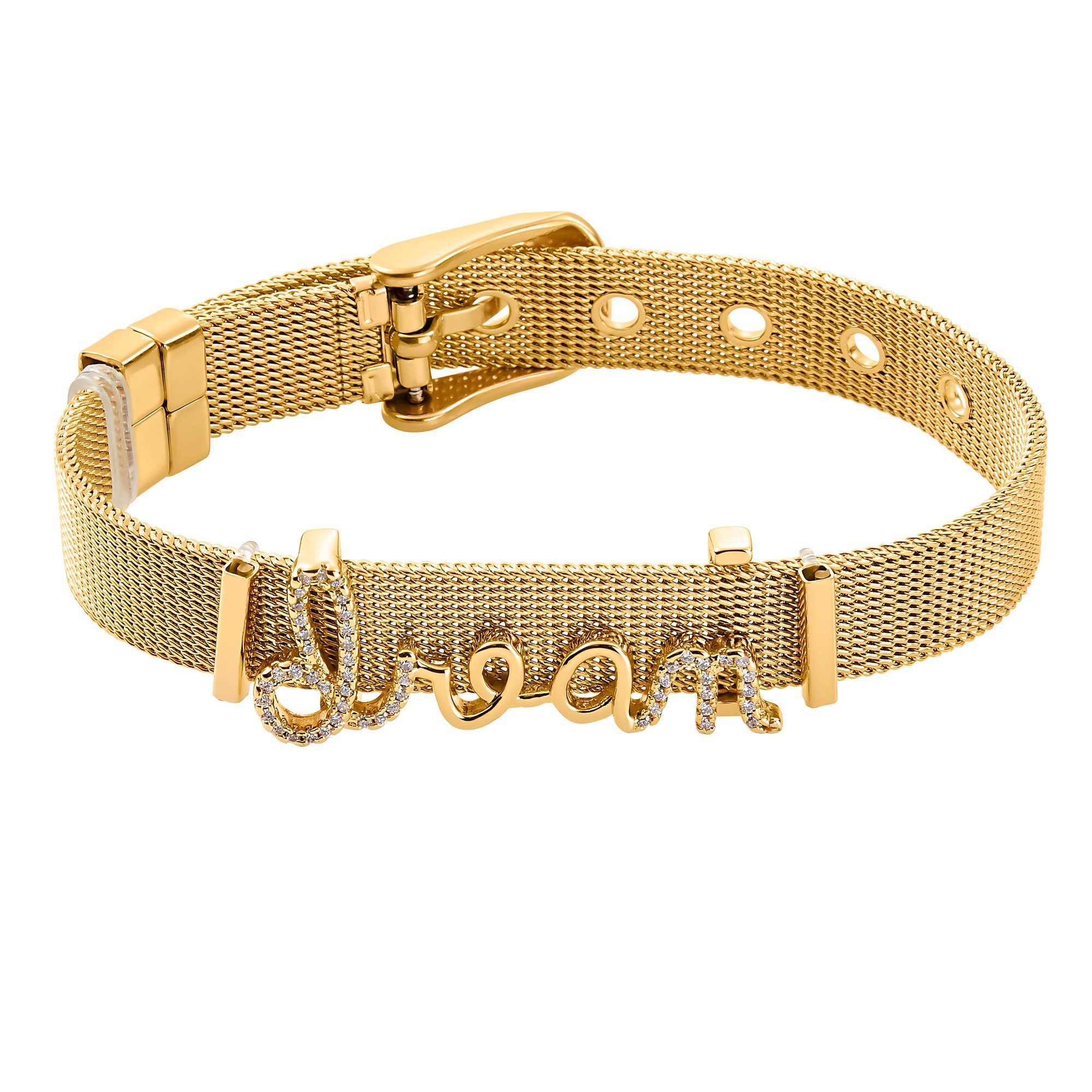 Heideman Armband Mesh Armband Dream poliert (Armband, inkl. Geschenkverpackung), Charms sind austauschbar
