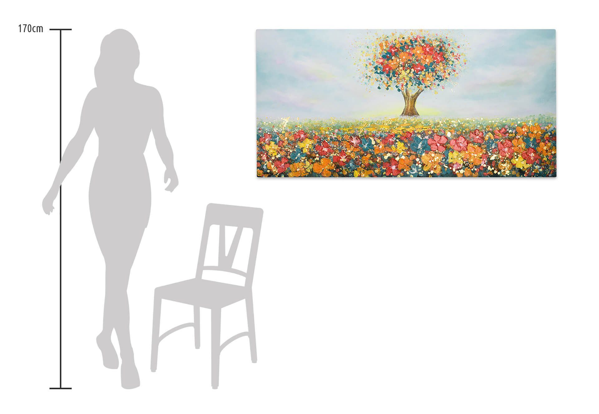 Facetten 120x60 Feld Wohnzimmer Wandbild Gemälde KUNSTLOFT Leinwandbild 100% HANDGEMALT cm, der