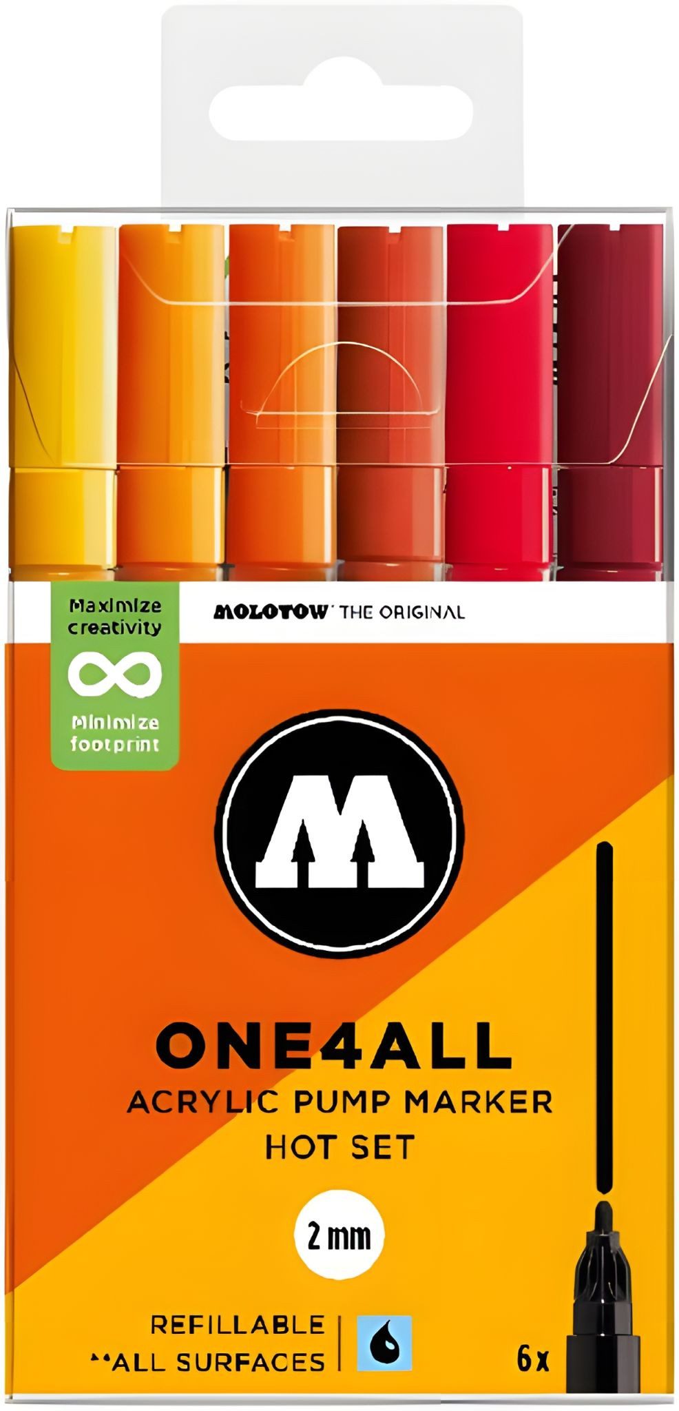 MOLOTOW Malstift Acrylmarker One4All 127HS Hot Set