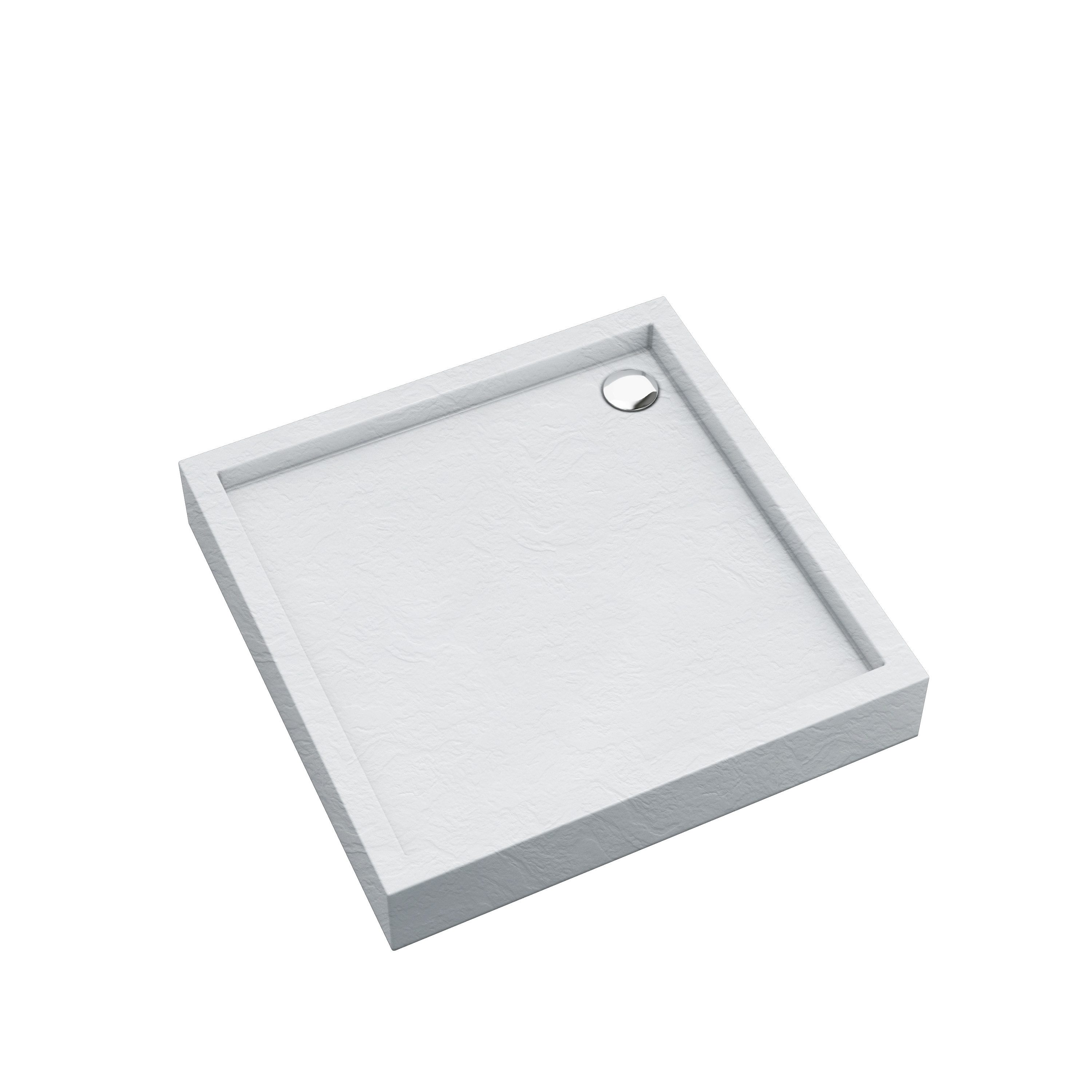 Aquabad® Duschwanne ELEGANA, Quadrat, Acryl, 1-St., Duschwanne, 80 x 80 cm