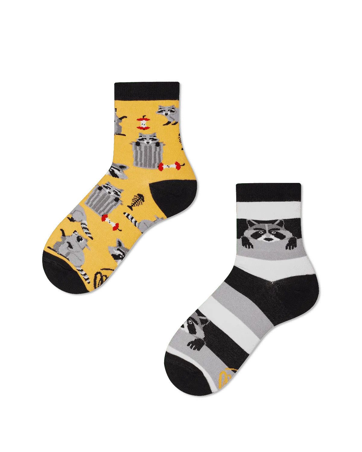 Many Mornings Freizeitsocken Many Mornings Kids Raccoon Bandit (1 Paar, 1-Paar, 1 Paar) immer ein dismatching Paar