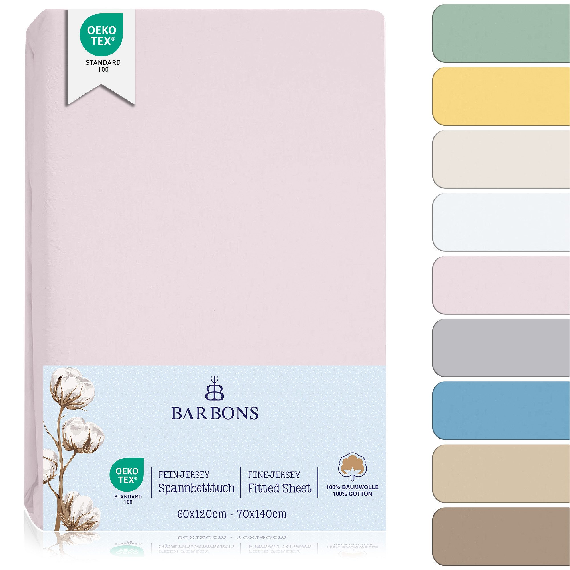 Spannbettlaken 60x120 für Baby, Jersey Bettlaken Babybett, Kinderbett