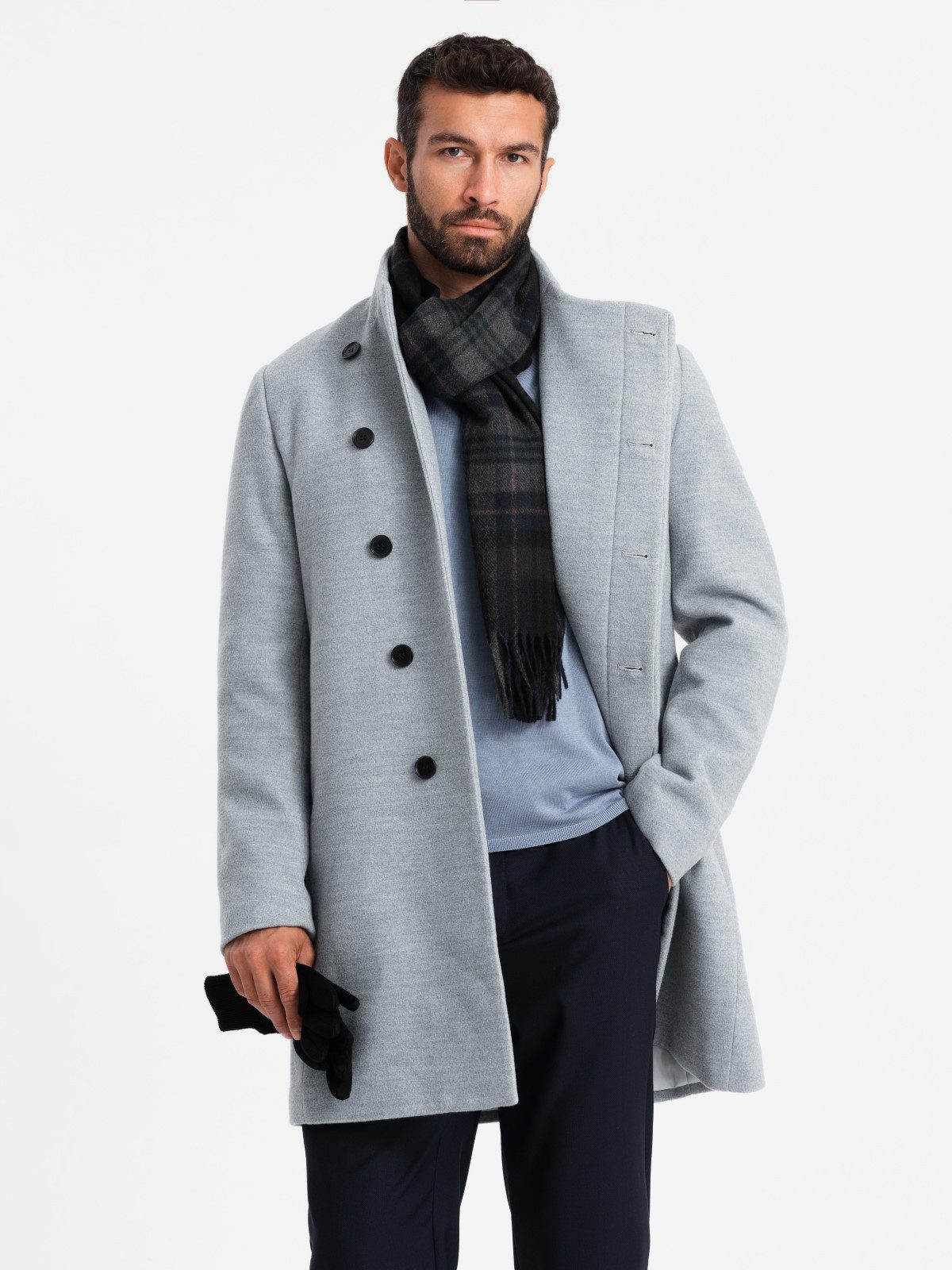 OMBRE Wintermantel Herrenmantel mit asymmetrischem Verschluss günstig online kaufen