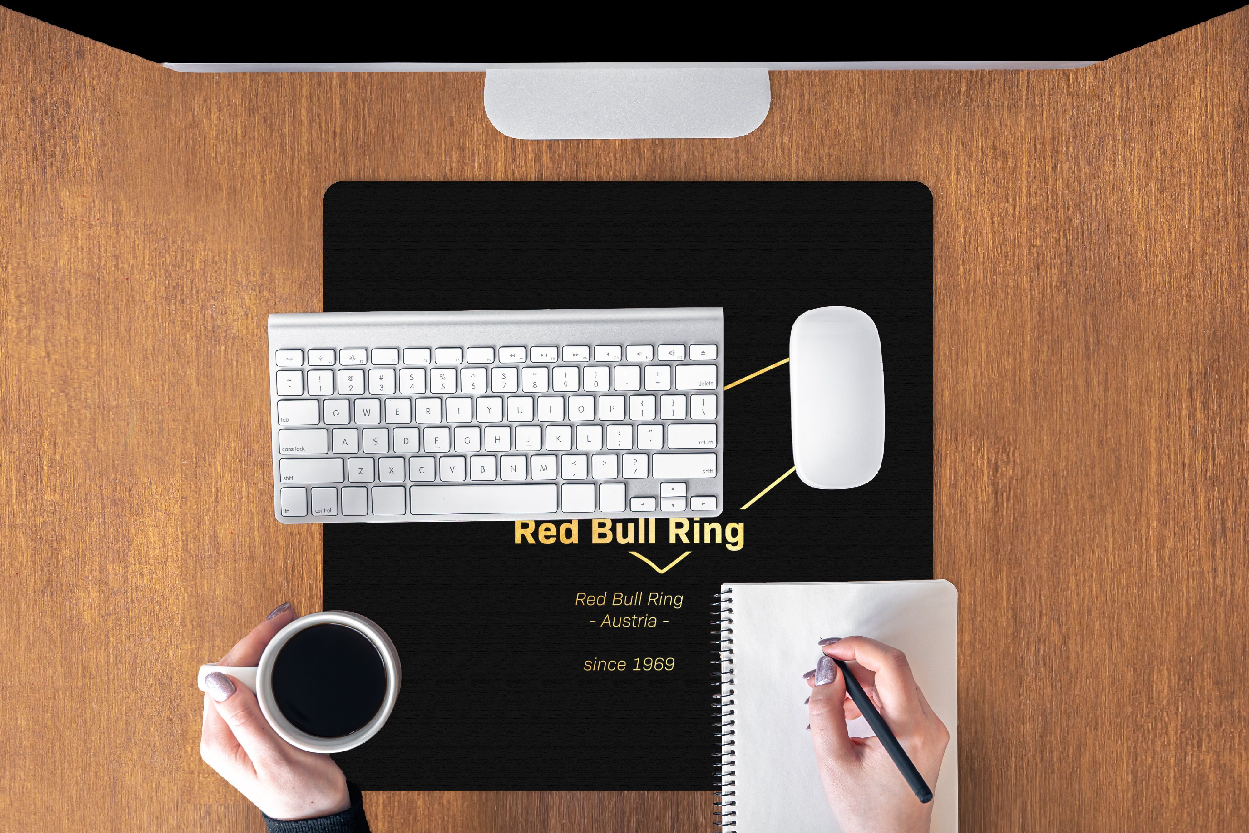 MuchoWow Mauspad Formel 1 - Rennstrecke - Red Bull Ring (1-St), Mouse pad groß, Schreibtisch Zubehör, 50x50 cm